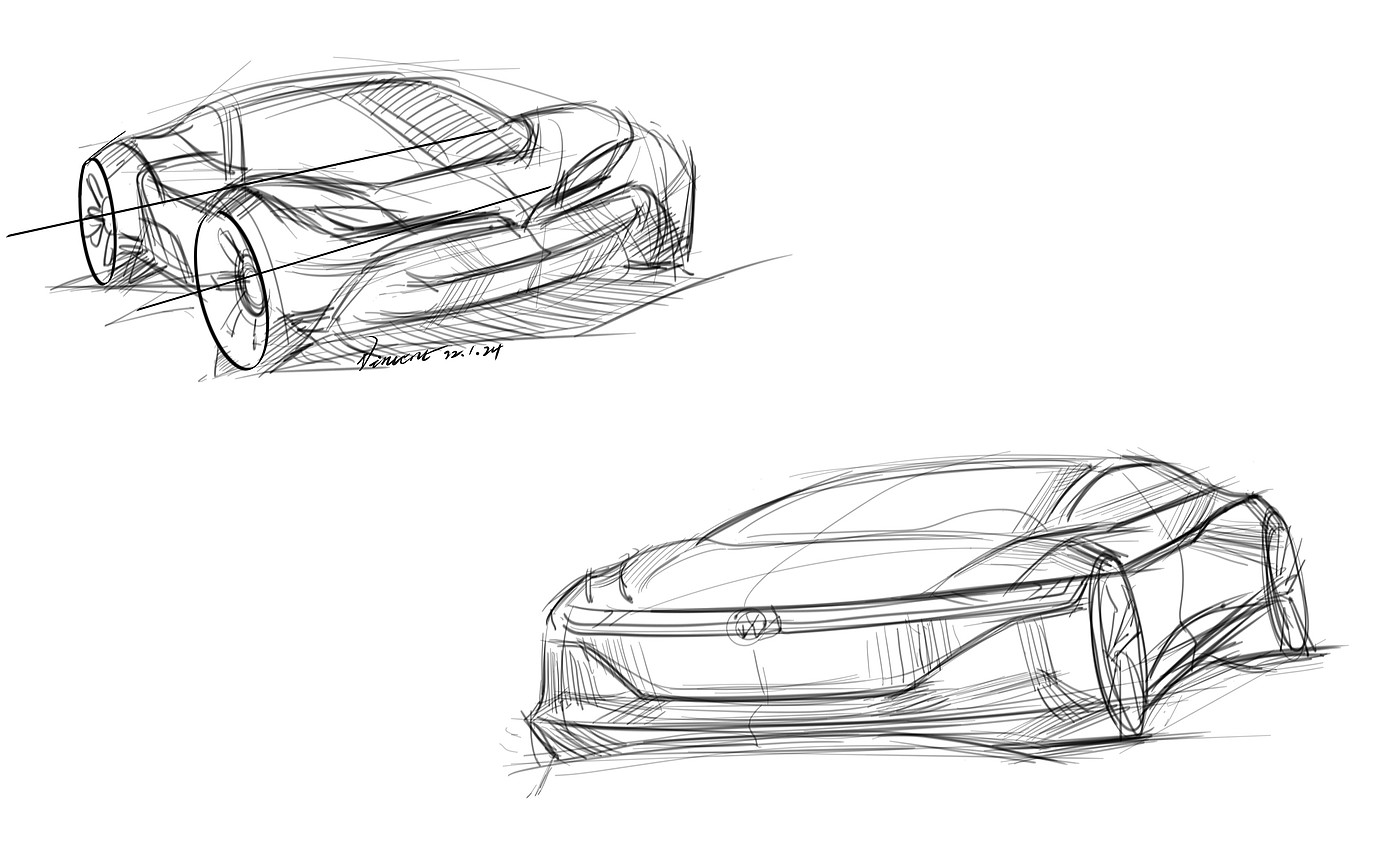 Hand drawn，automobile，photoshop，vehicle，