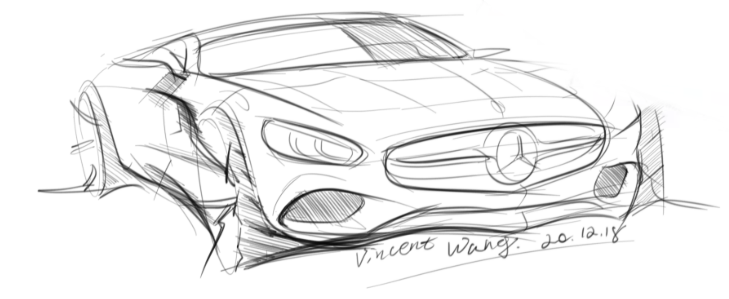 Hand drawn，automobile，photoshop，vehicle，