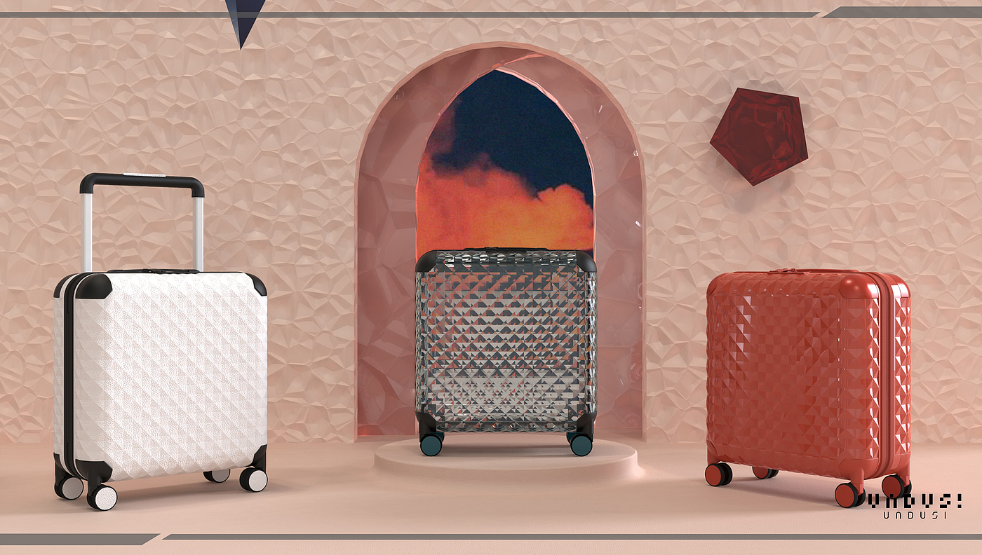 行李箱，潮流，旅行，产品设计，建模，渲染，
