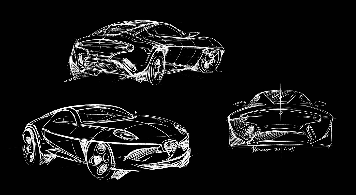 Hand drawn，automobile，photoshop，vehicle，