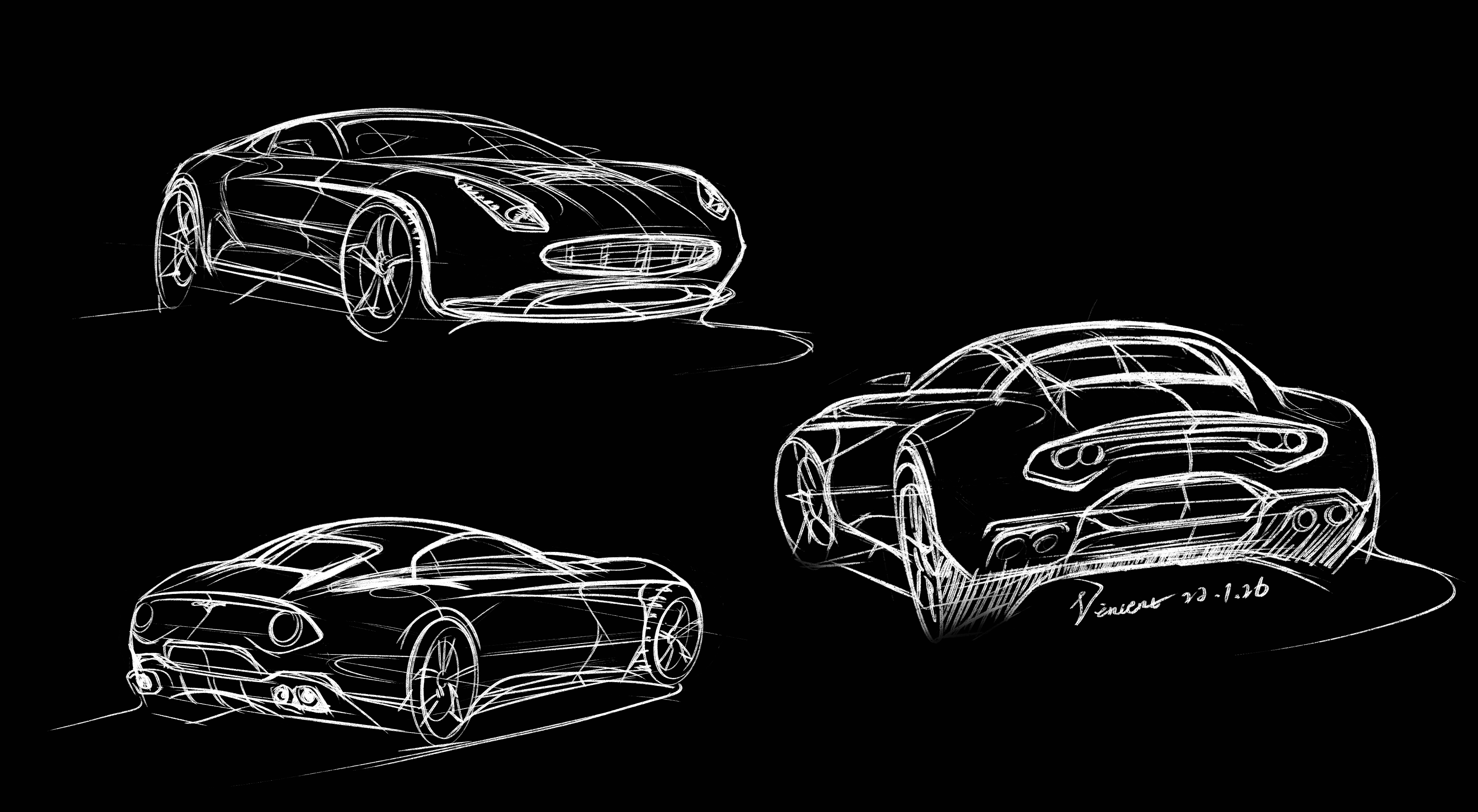 Hand drawn，automobile，photoshop，vehicle，