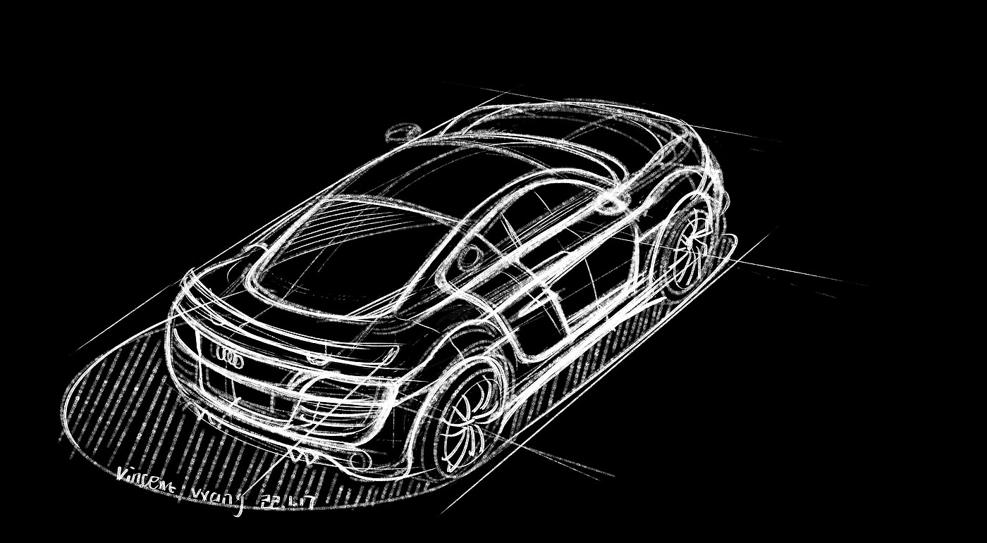 Hand drawn，automobile，photoshop，vehicle，