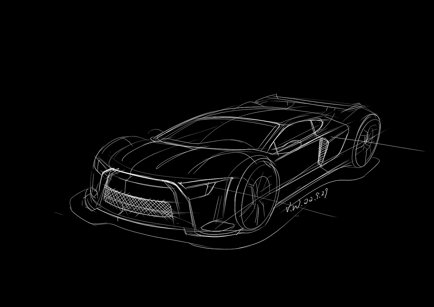 Hand drawn，automobile，photoshop，vehicle，