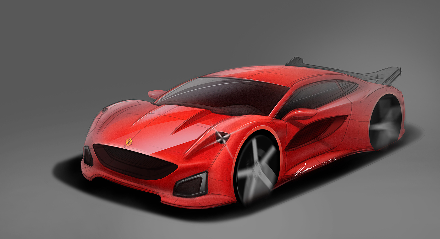 Hand drawn，automobile，photoshop，vehicle，