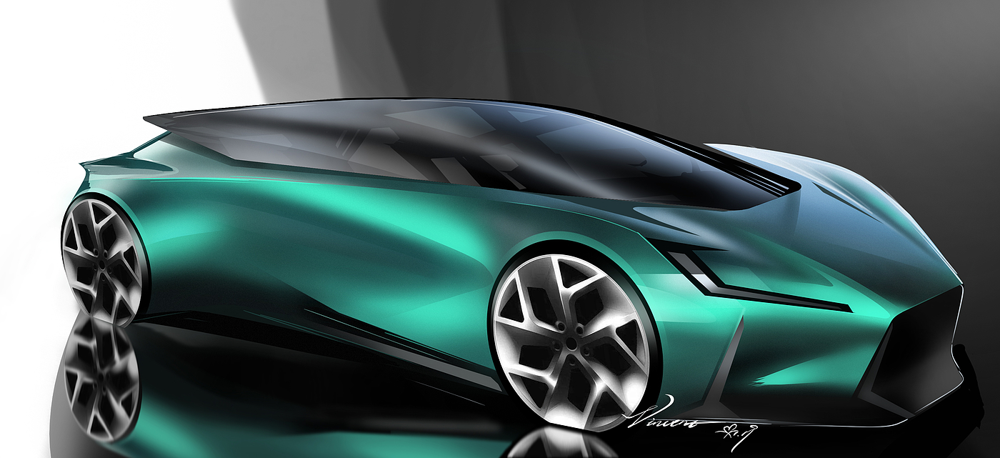 Hand drawn，automobile，photoshop，vehicle，