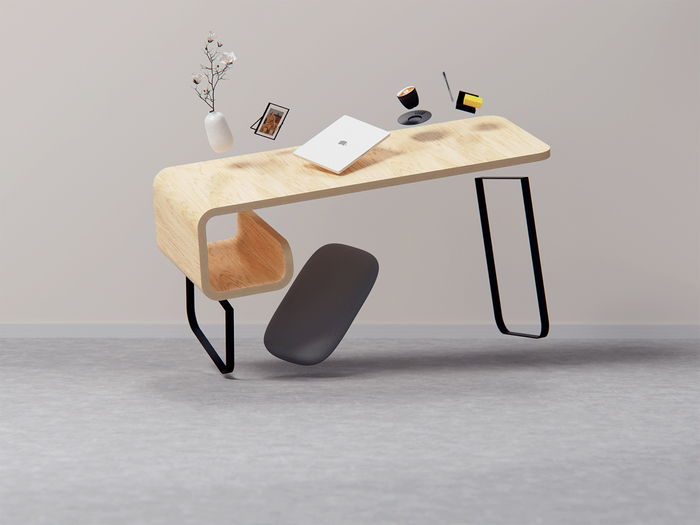 desk，Cat nest，industrial design，Minimalism，furniture，