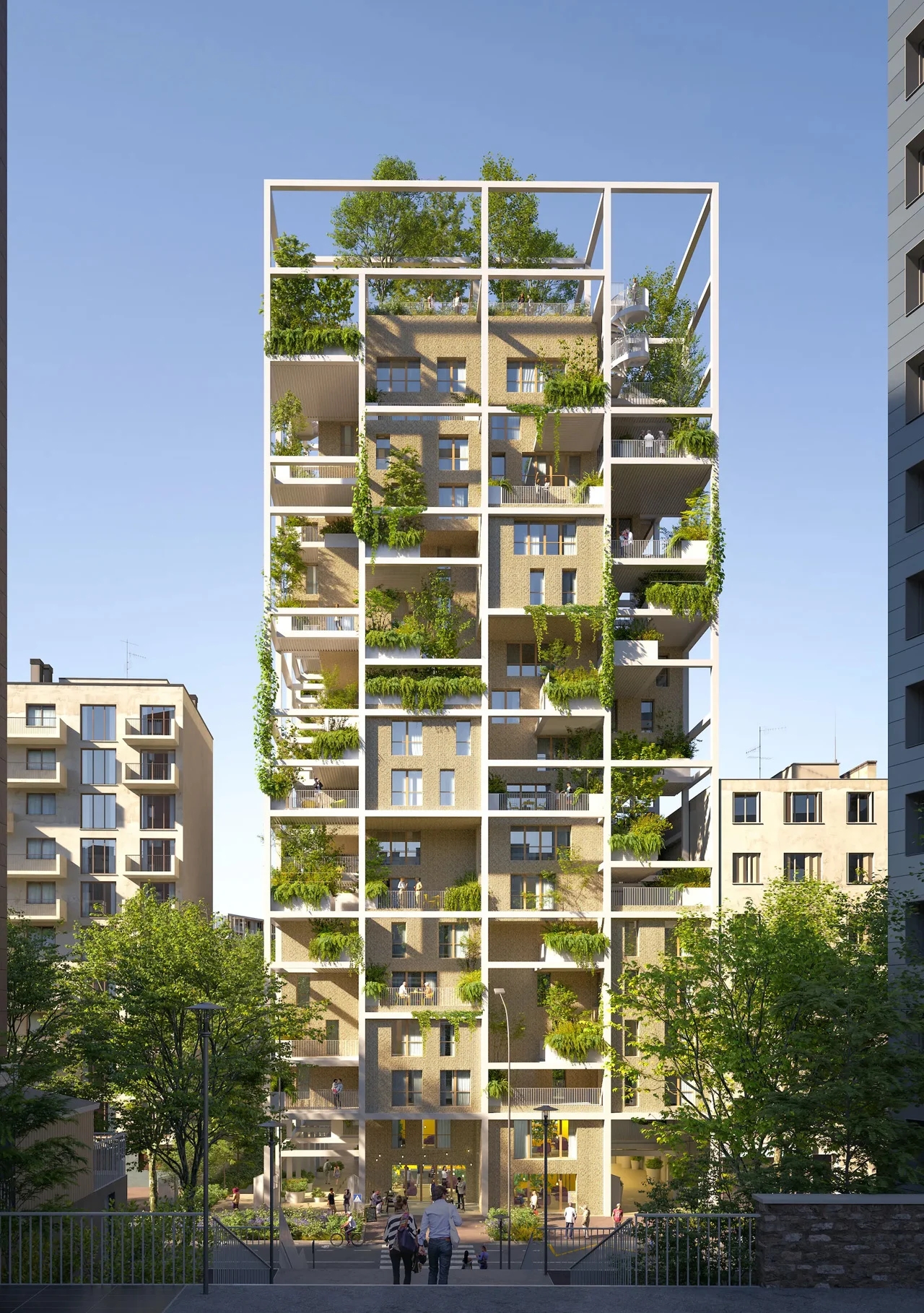 tree，Scenery，Vertical Village，Architectural design，