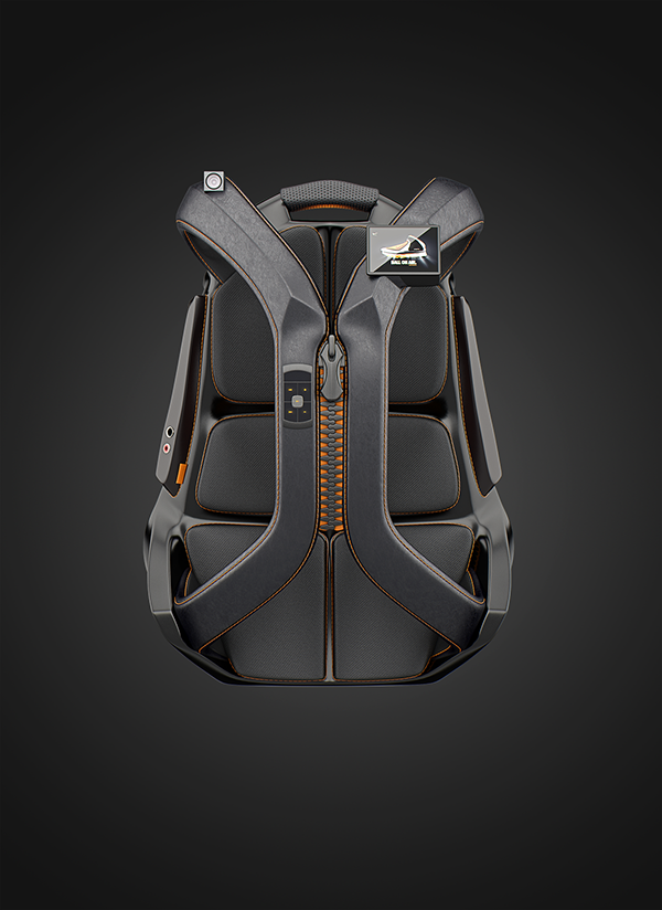 industrial design，product design，conceptual design，motion，knapsack，Receive，