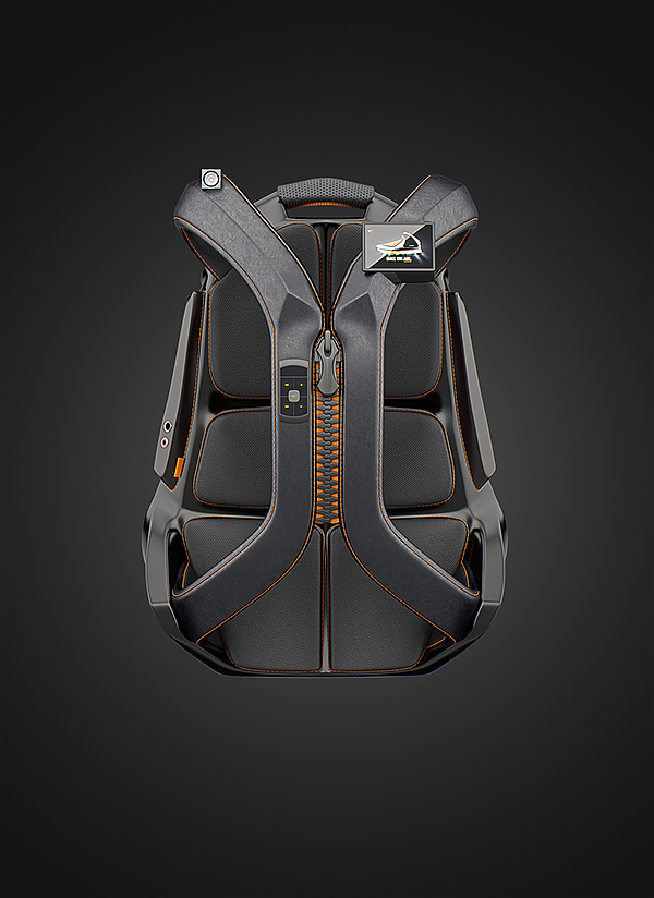 industrial design，product design，conceptual design，motion，knapsack，Receive，
