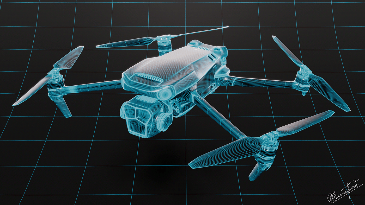 DJI，大疆，无人机，数码，建模渲染，