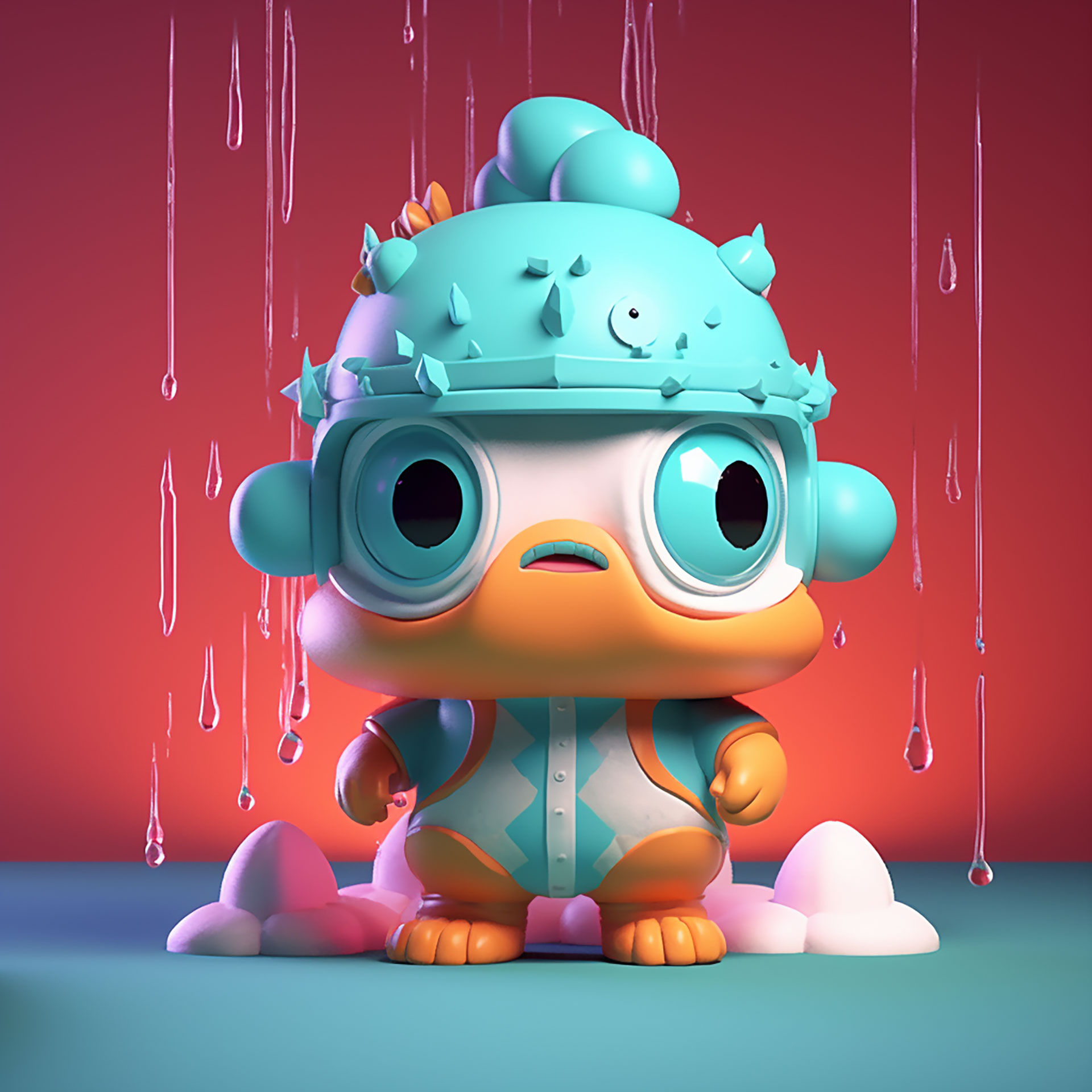 Cartoon mascot image 3d design c4d design IP image，