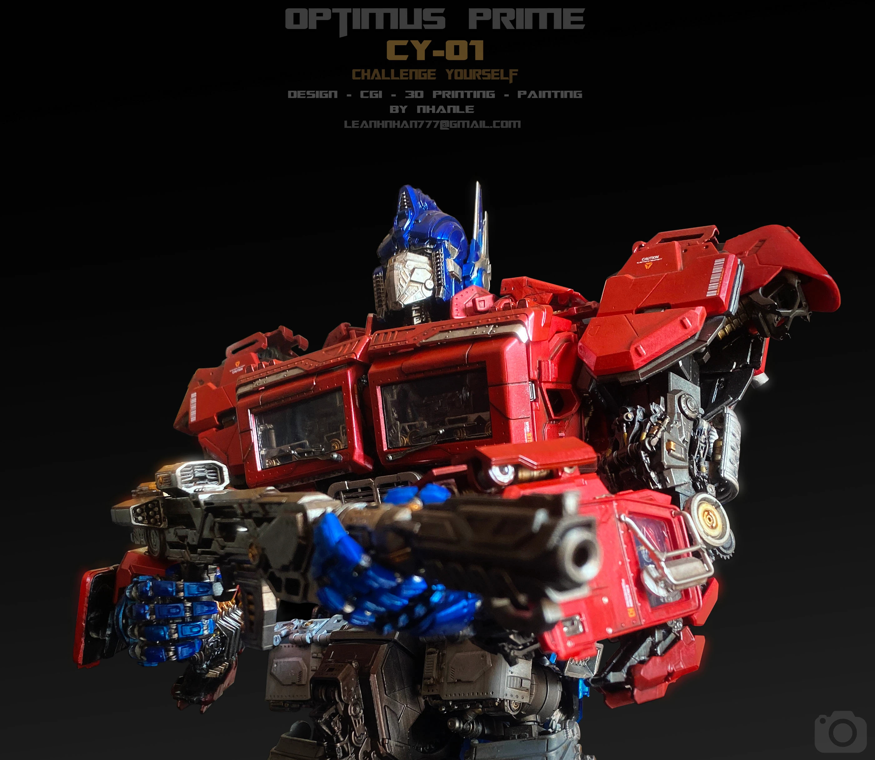 flexible，cgi，3d，Optimus prime，Transformers，skyreach pillar，