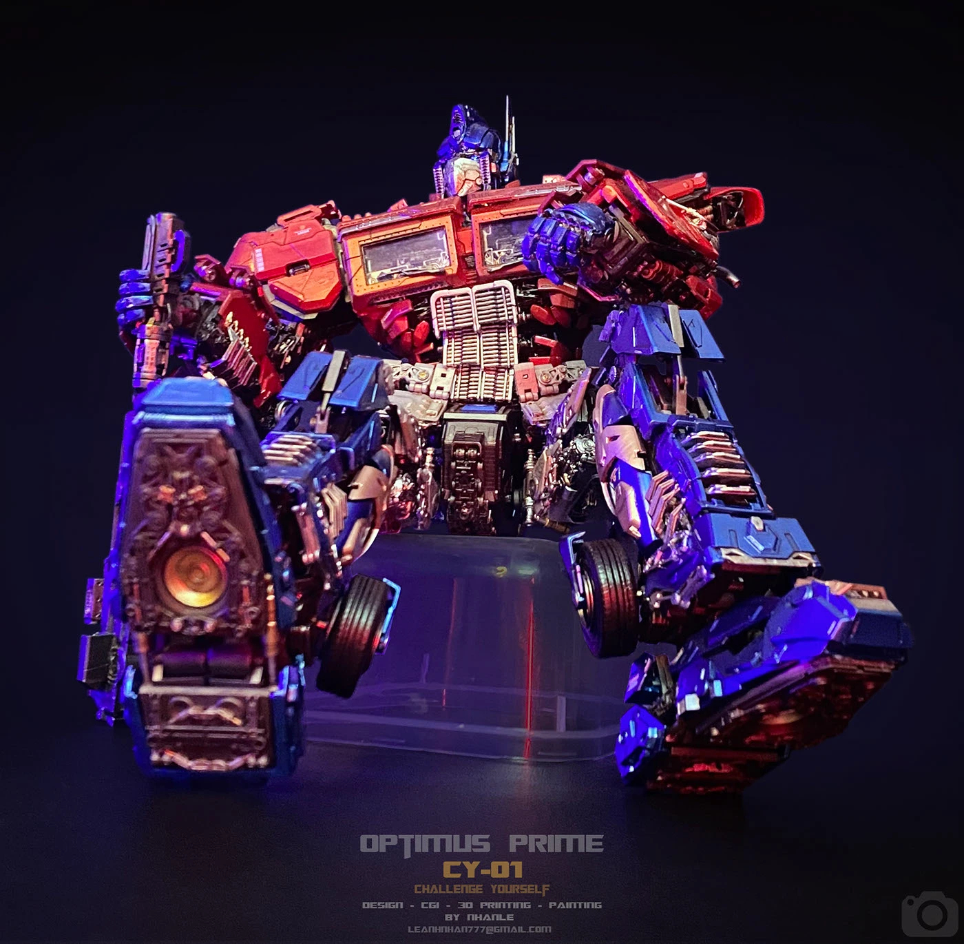flexible，cgi，3d，Optimus prime，Transformers，skyreach pillar，