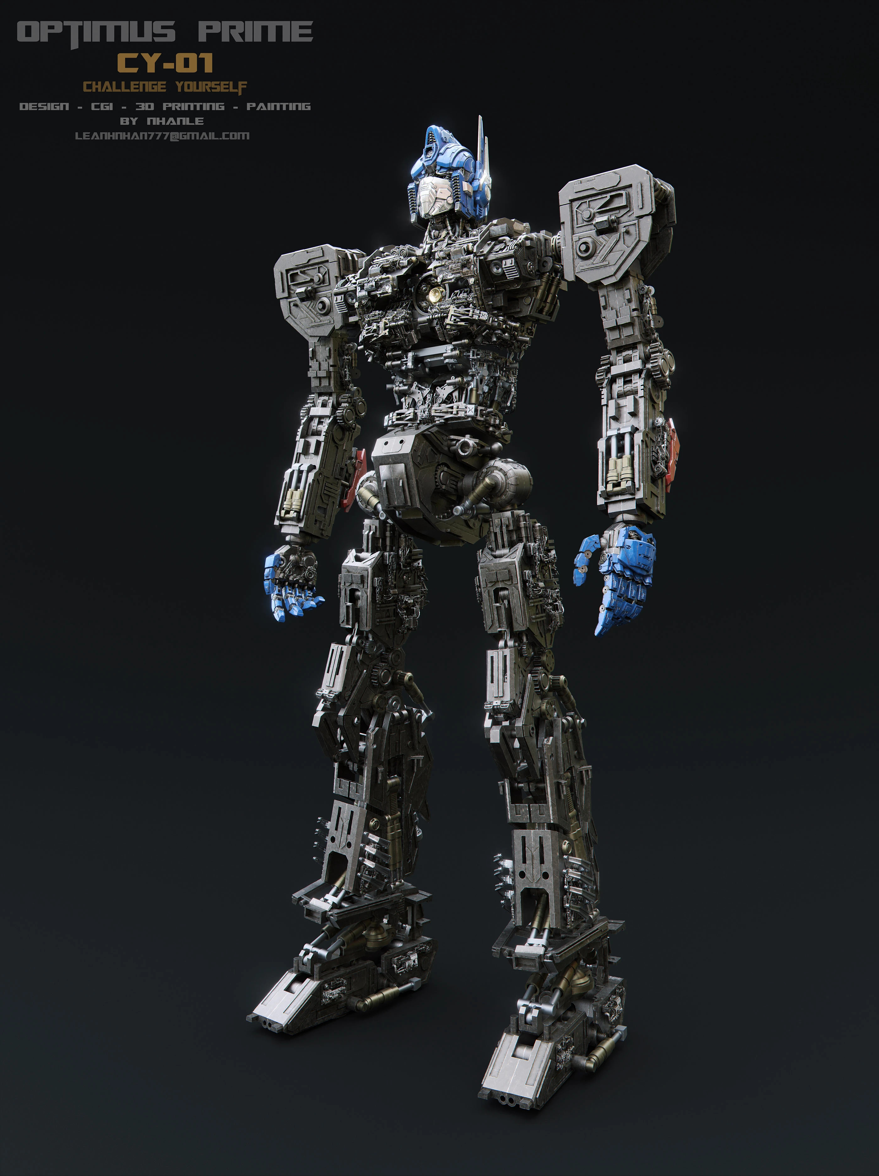 flexible，cgi，3d，Optimus prime，Transformers，skyreach pillar，