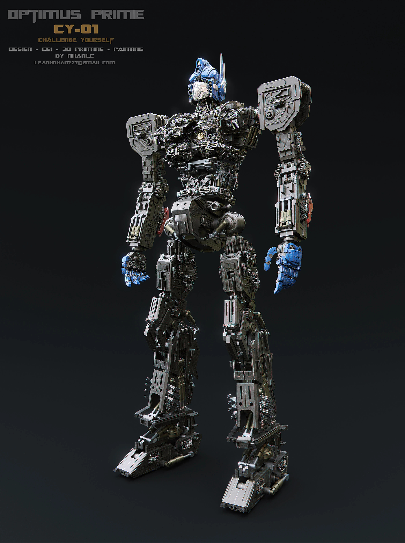 flexible，cgi，3d，Optimus prime，Transformers，skyreach pillar，
