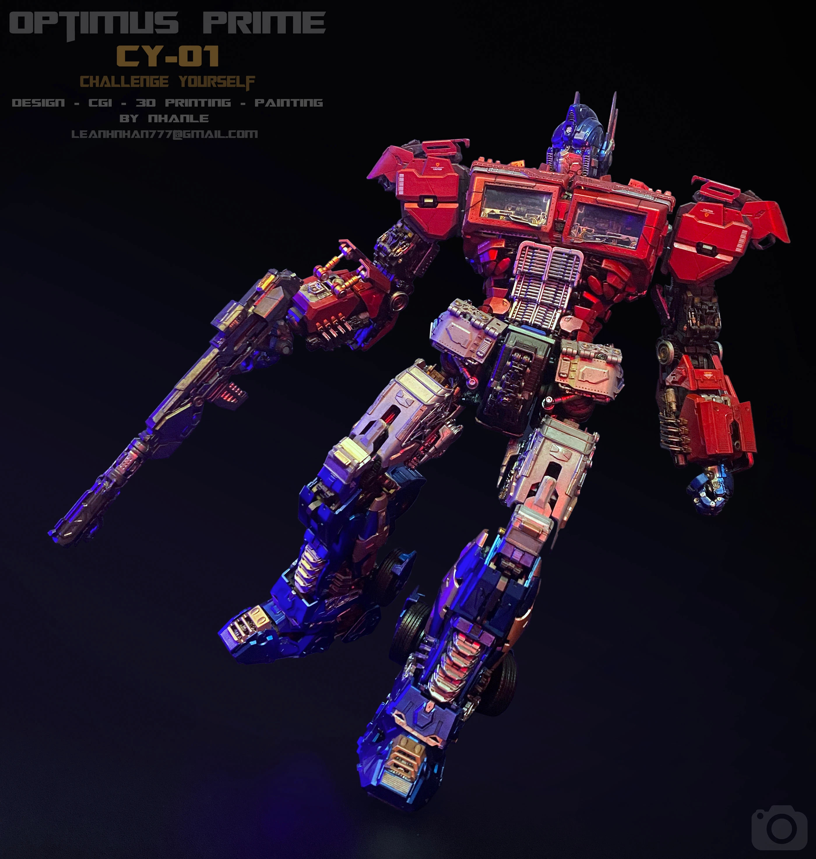 flexible，cgi，3d，Optimus prime，Transformers，skyreach pillar，