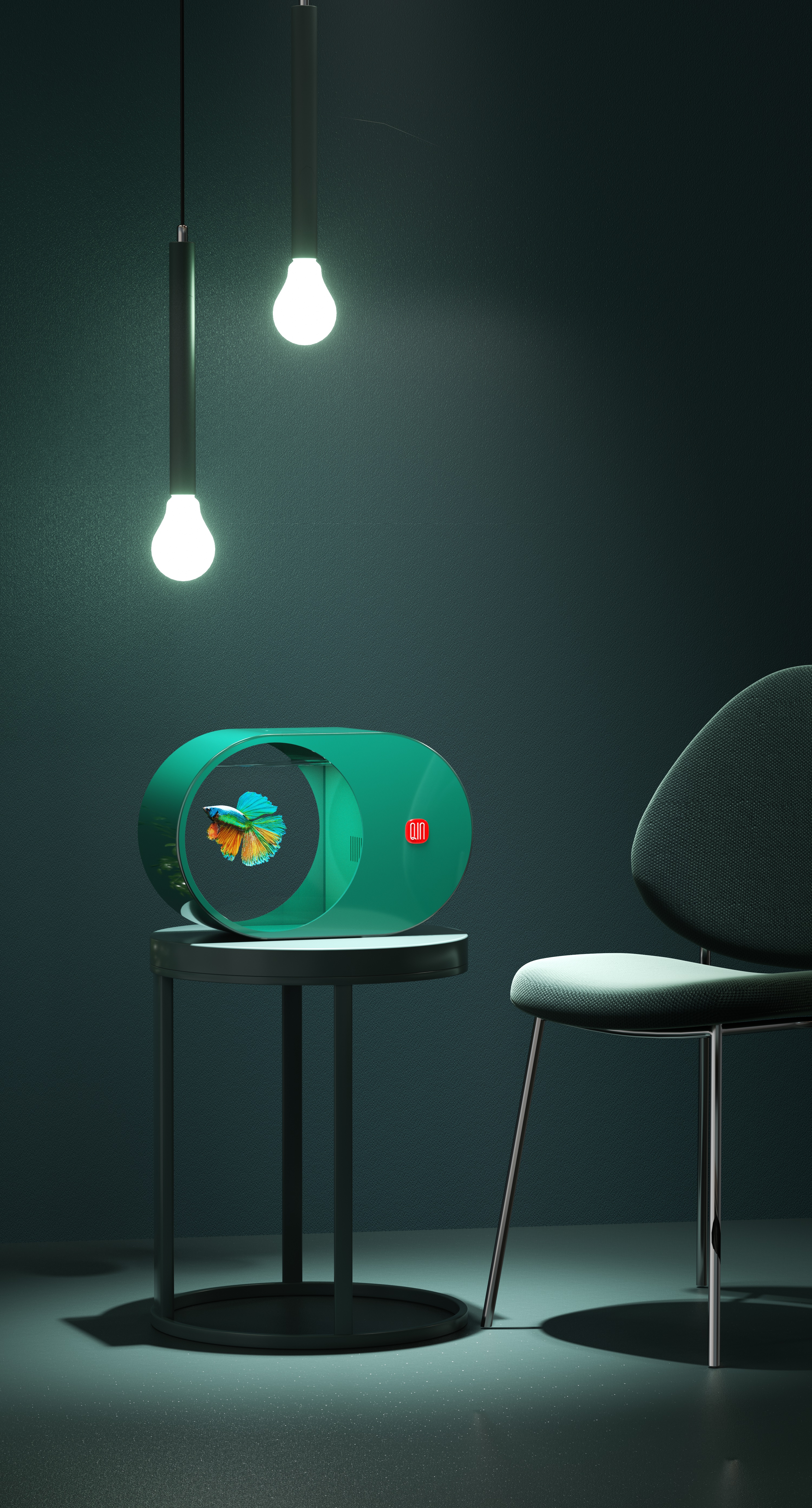 New Chinese style, fish tank, creative fish tank,，