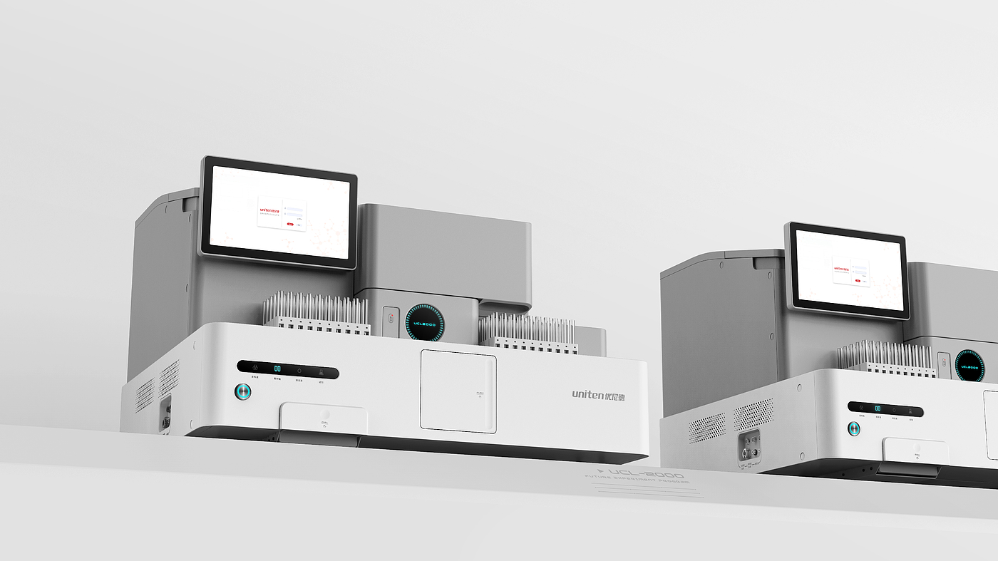 医疗产品，免疫分析仪，万有引力设计，体外诊断设备，医疗器械，系列化设计，品牌设计，