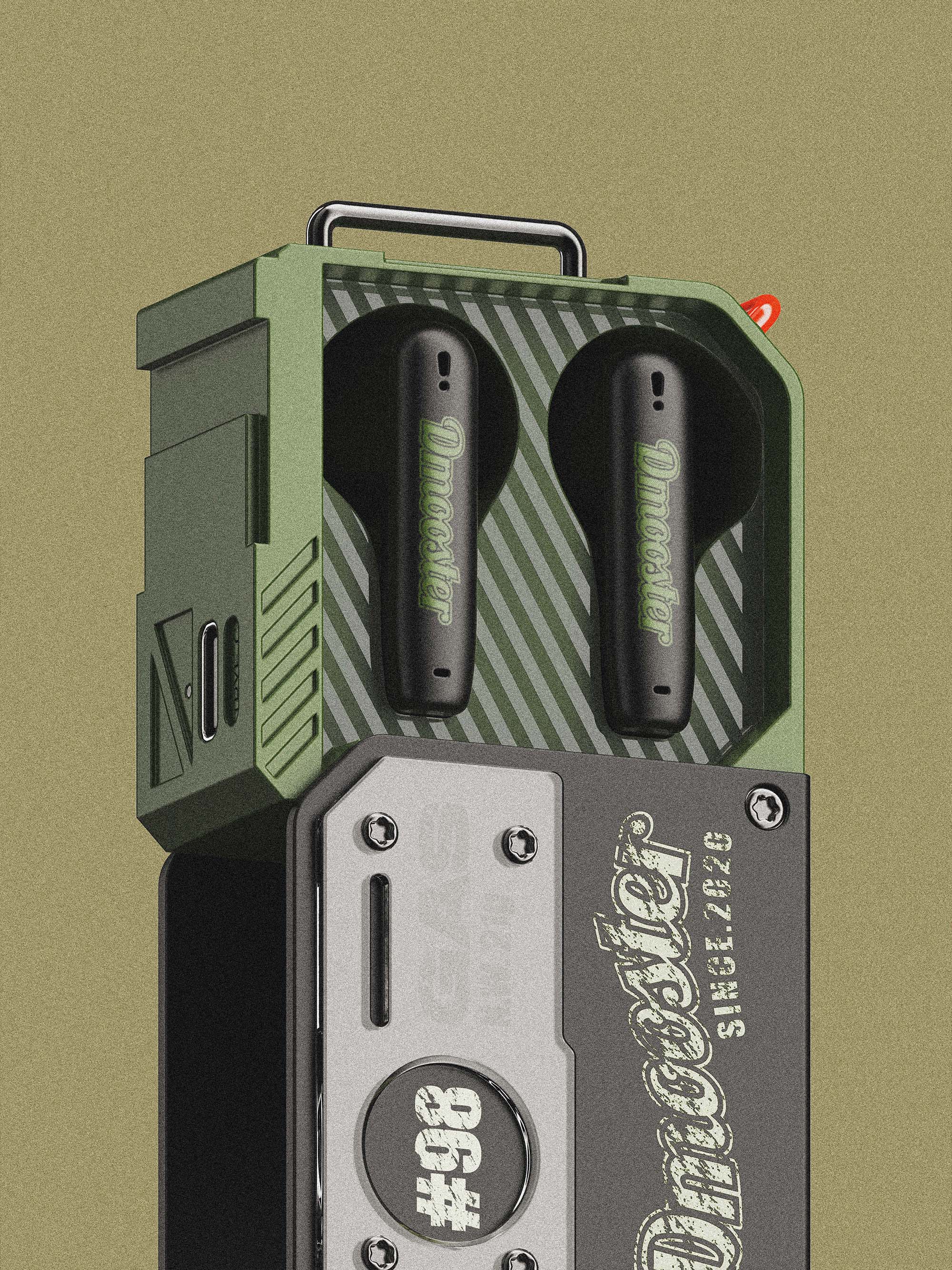 Big Monster，dmooster，Bluetooth headset，industrial design，3C products，Fashion item，headset，brand，