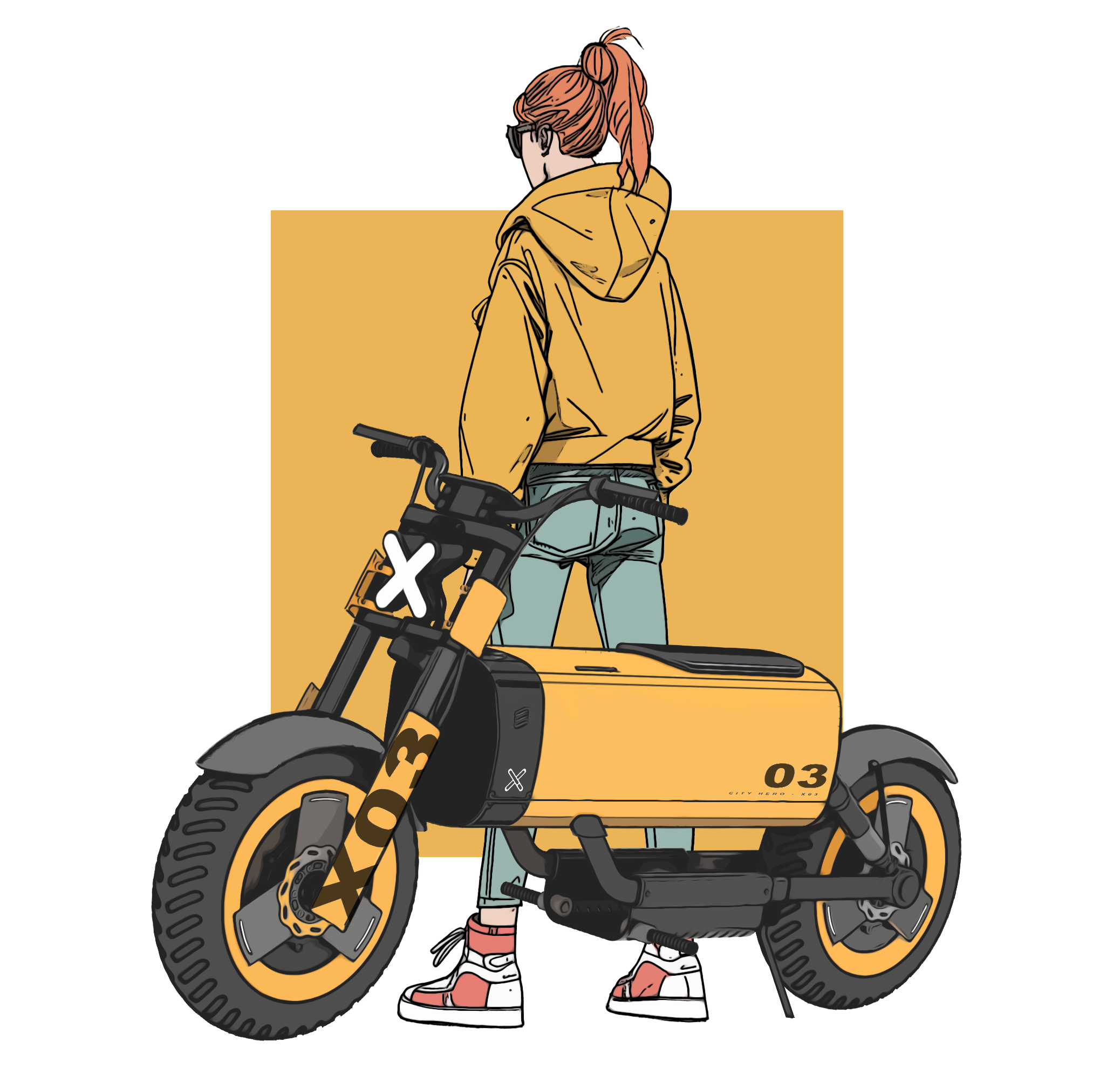 Electric motorcycle，integrated，light，