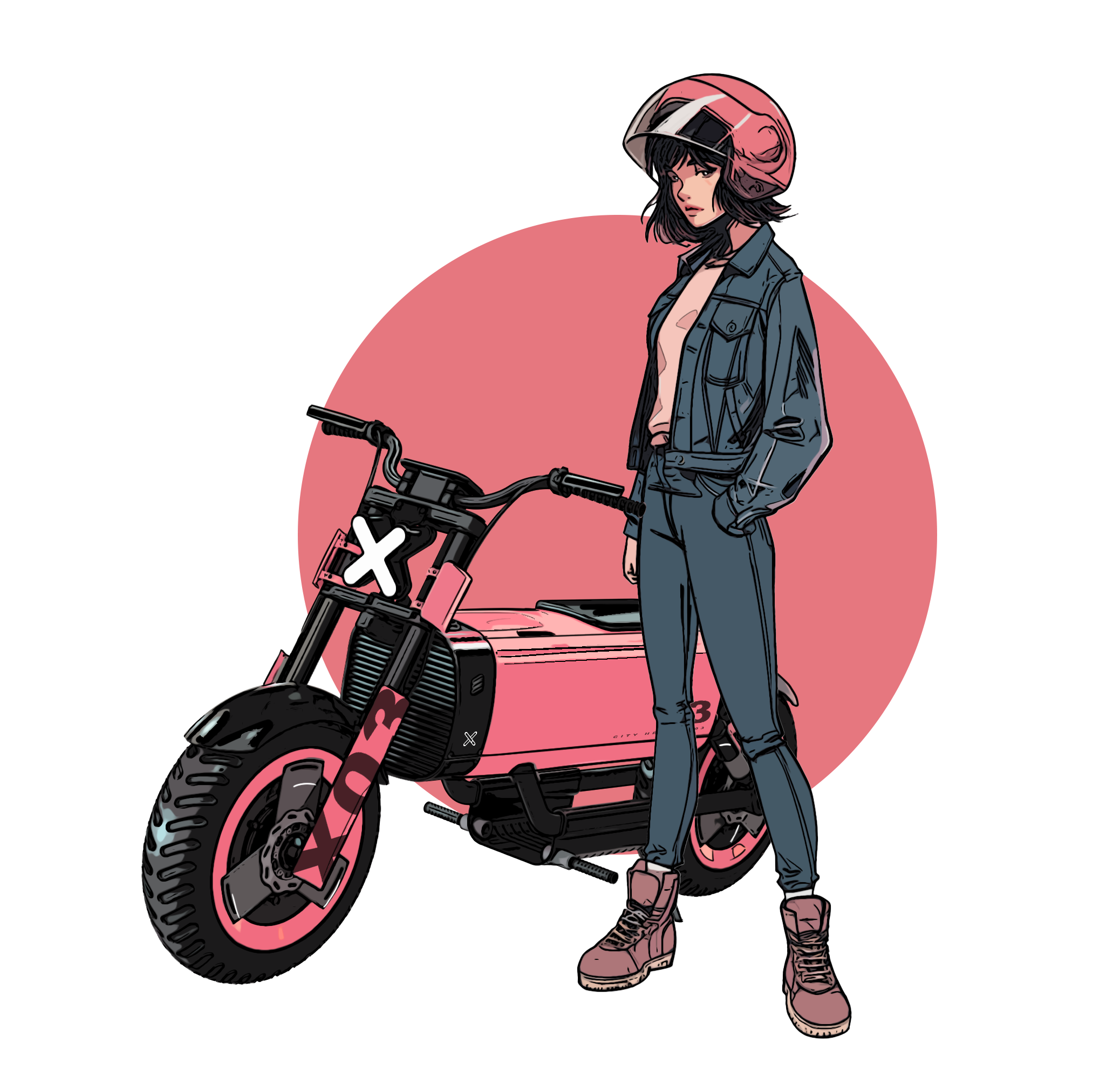 Electric motorcycle，integrated，light，