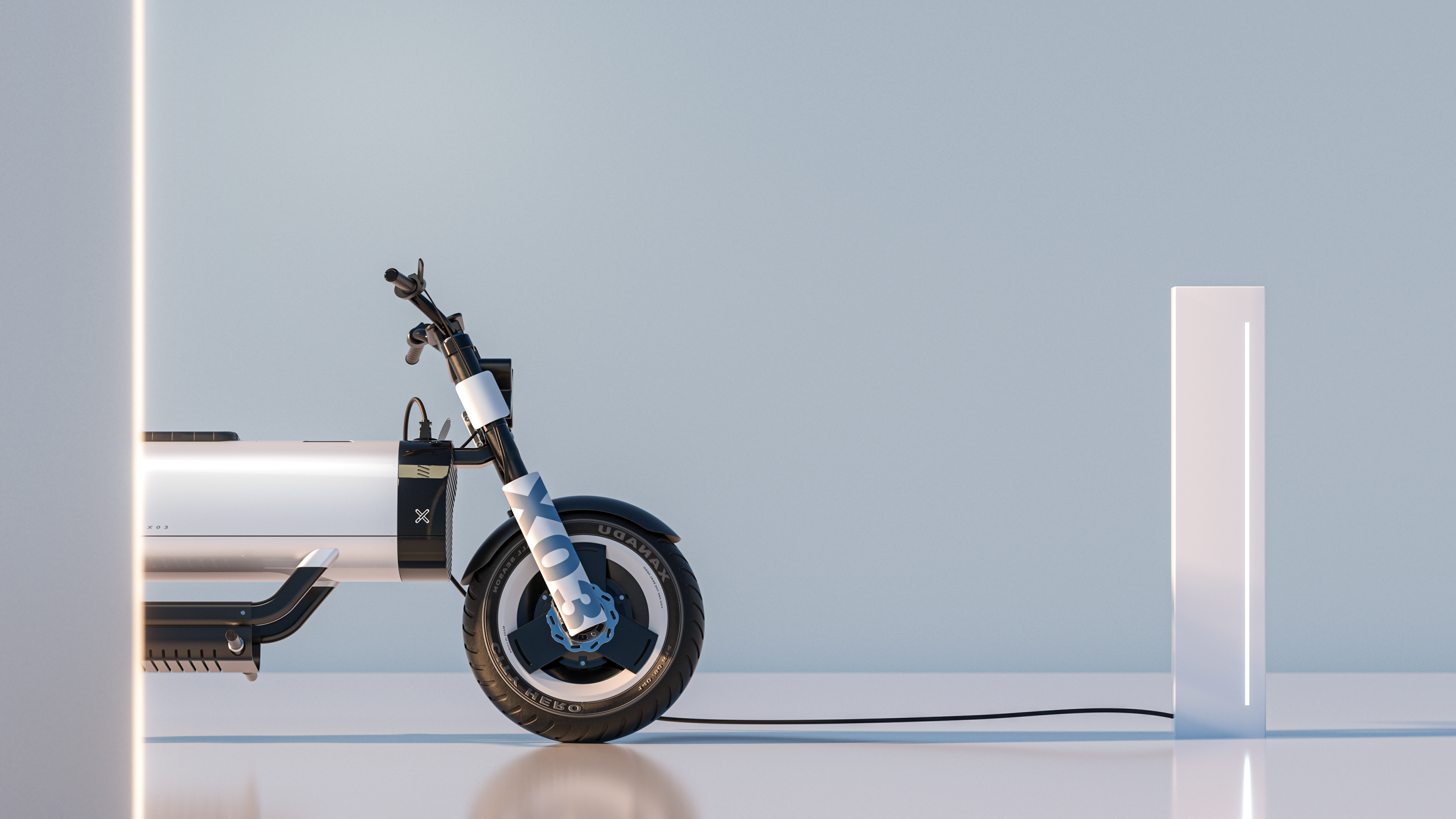 Electric motorcycle，integrated，light，