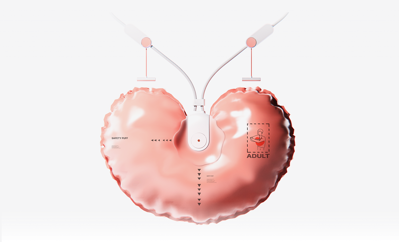 Safety air bag，SafetyPuff，Pressure protection，