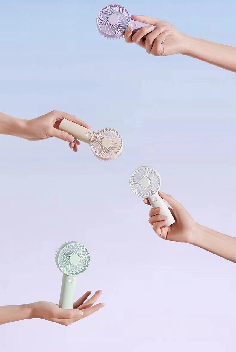 Fan，summer，Portable，Hand held small fan，Battery，high speed fan，