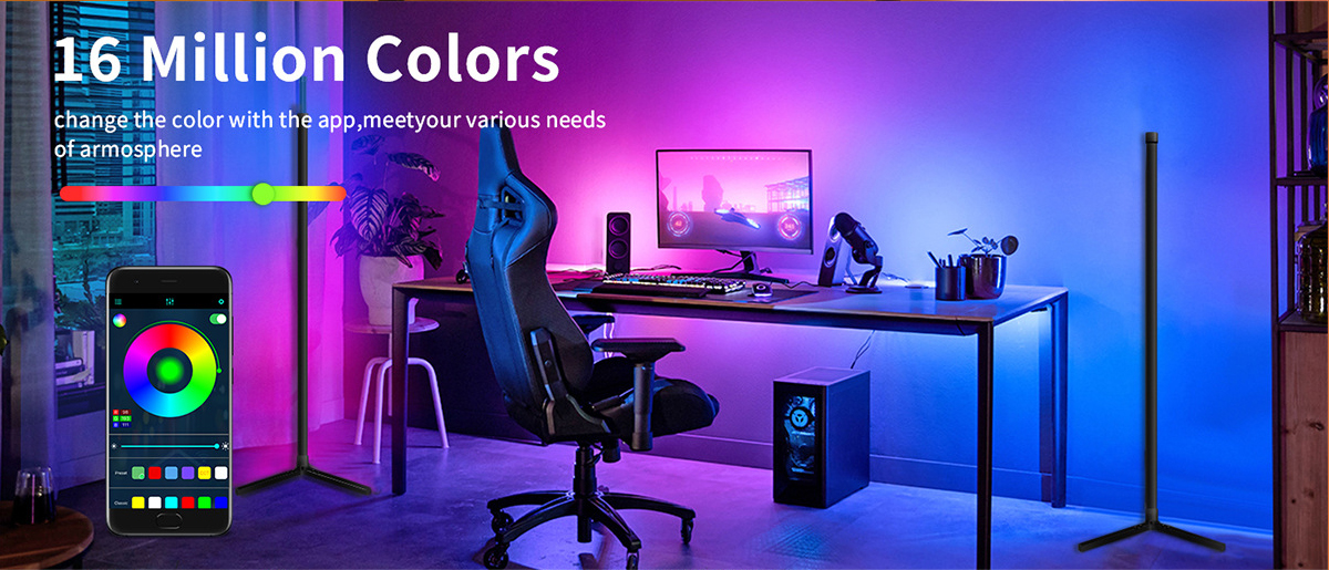 Floor lamp，Atmosphere lamp，DIY design，