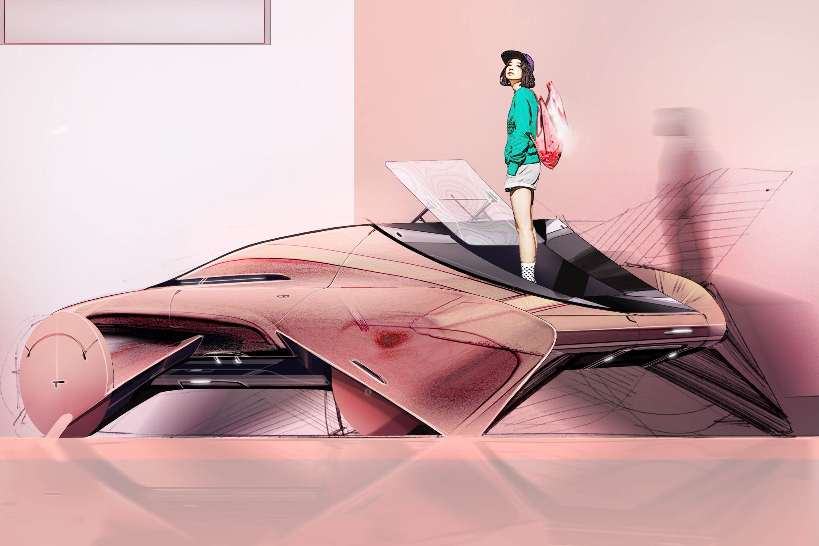 Render，Hand drawn，