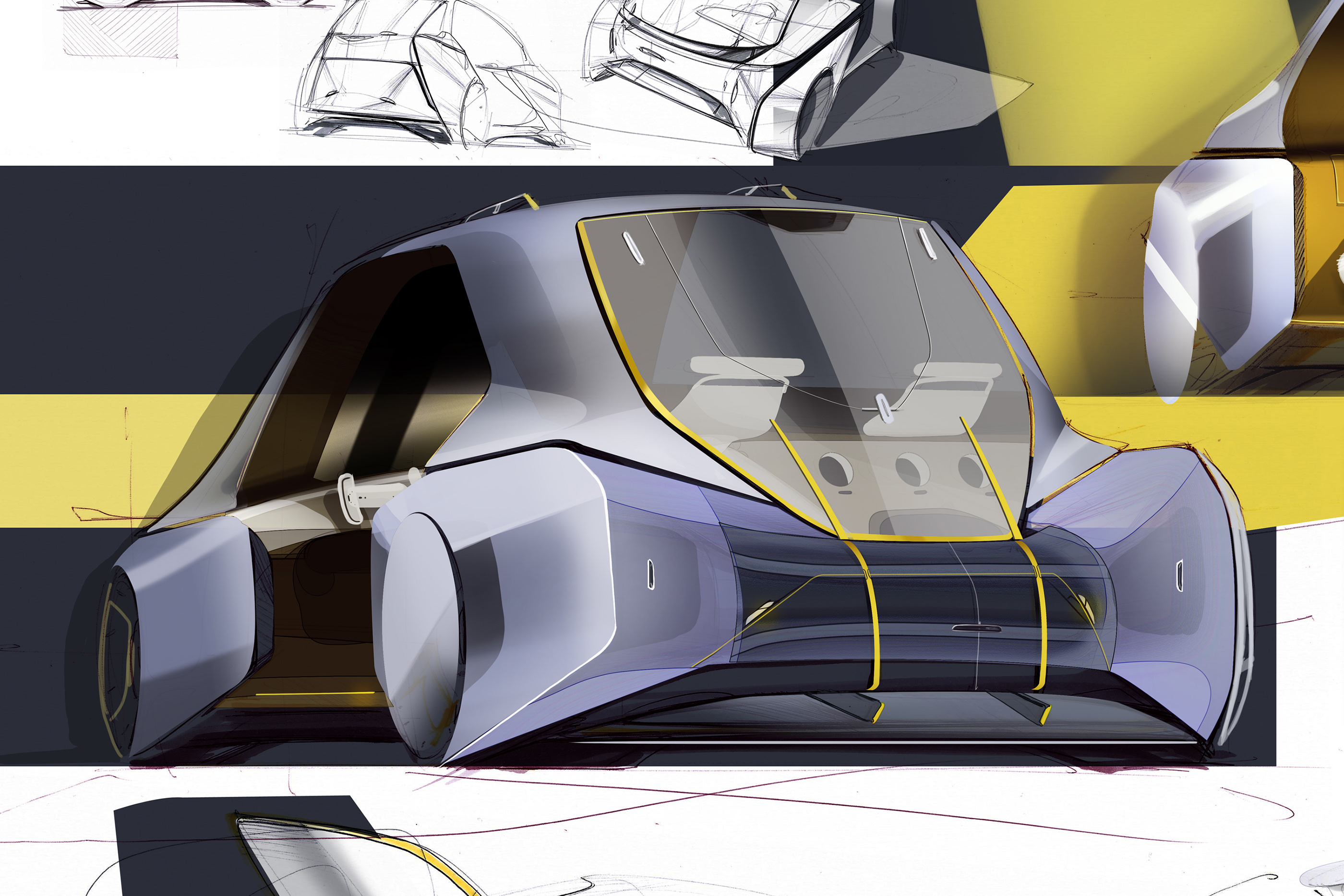 Render，Hand drawn，