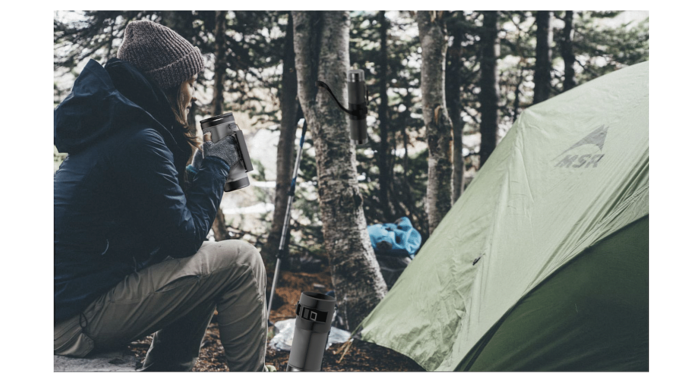 trek，knapsack，outdoors，vacuum cup，combination，