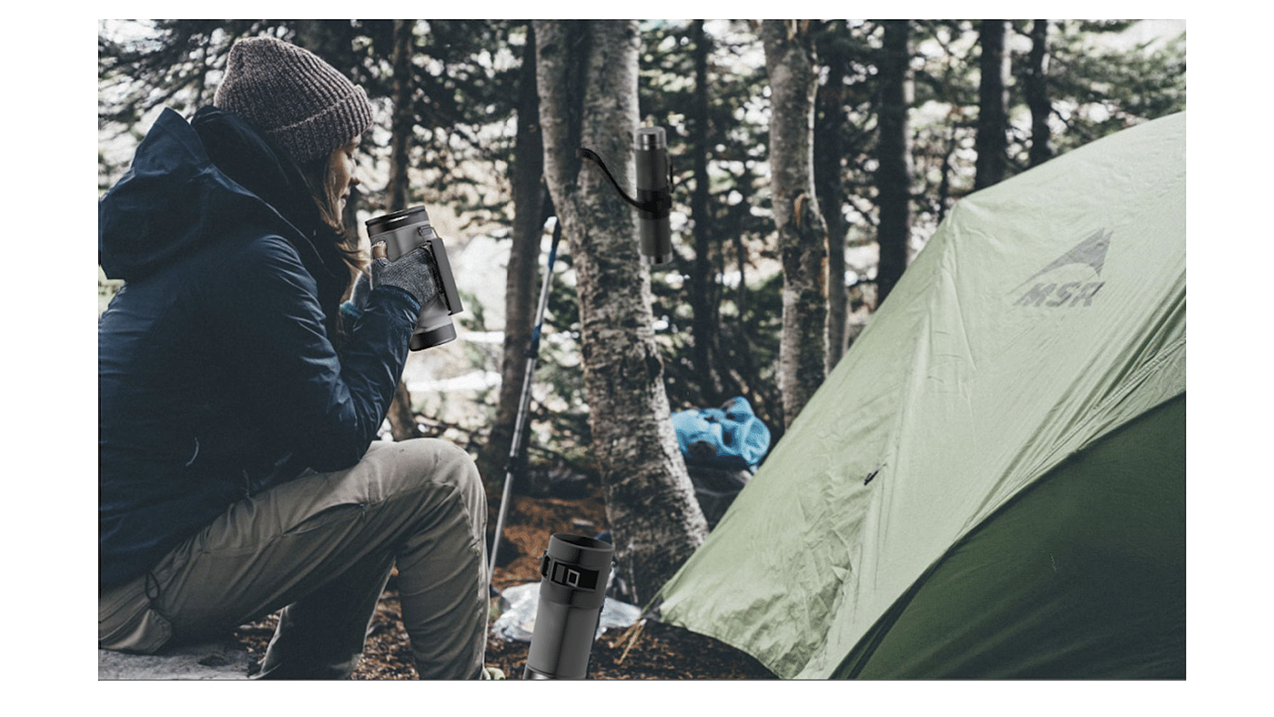 trek，背包，户外，保温杯，组合，