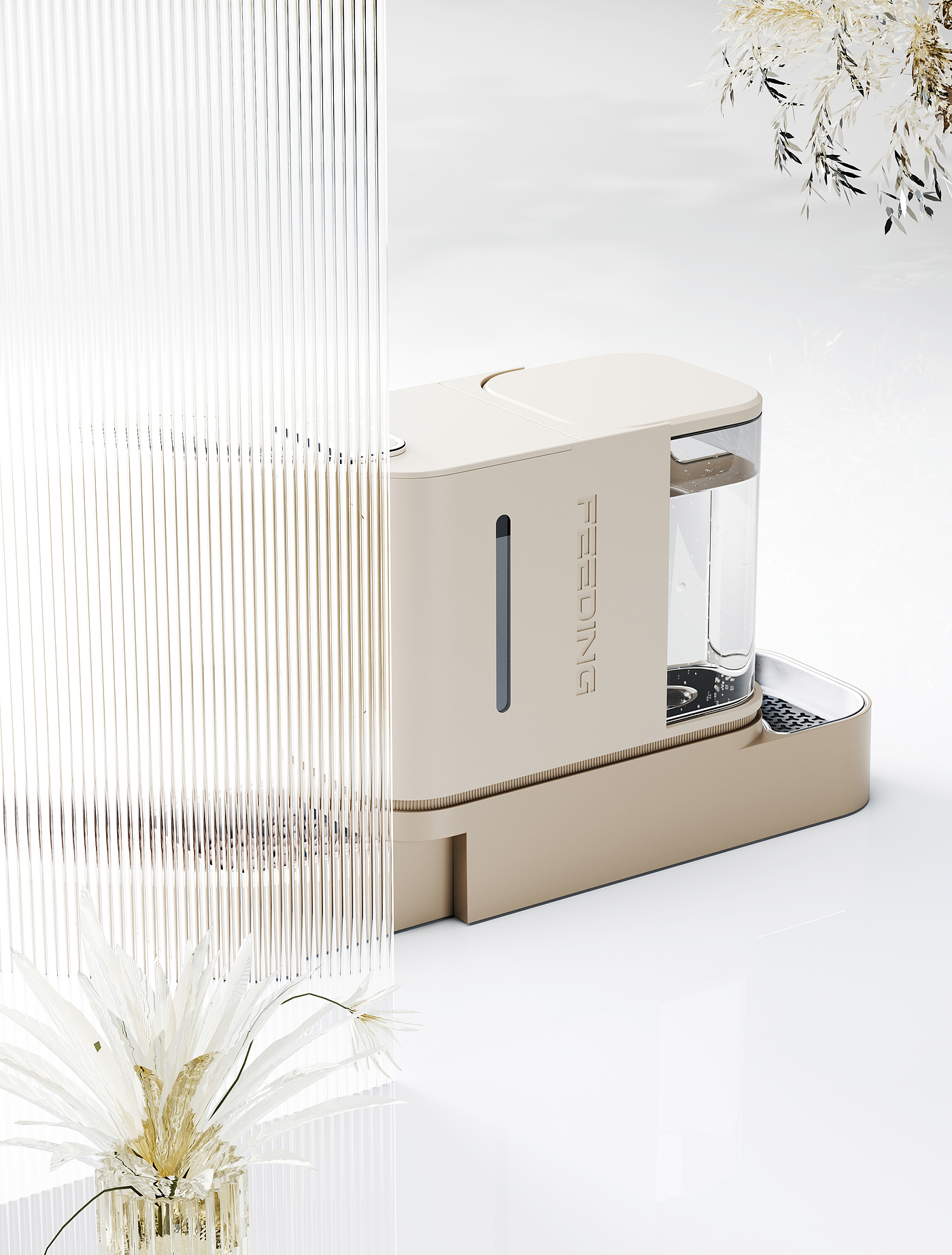 Cat Feeder，Feeder，Cat water dispenser，All-in-one drinking water feeding machine，