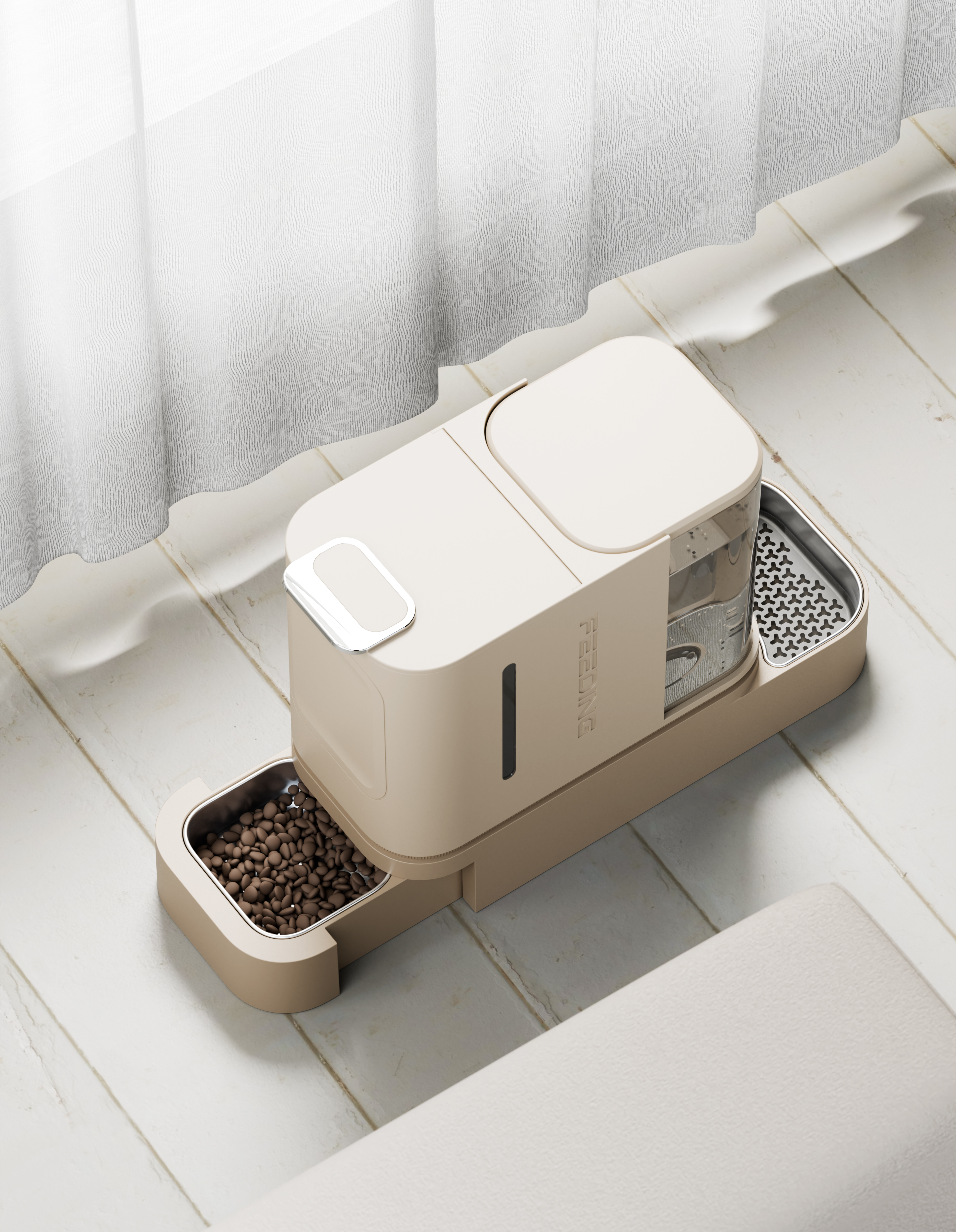 Cat Feeder，Feeder，Cat water dispenser，All-in-one drinking water feeding machine，