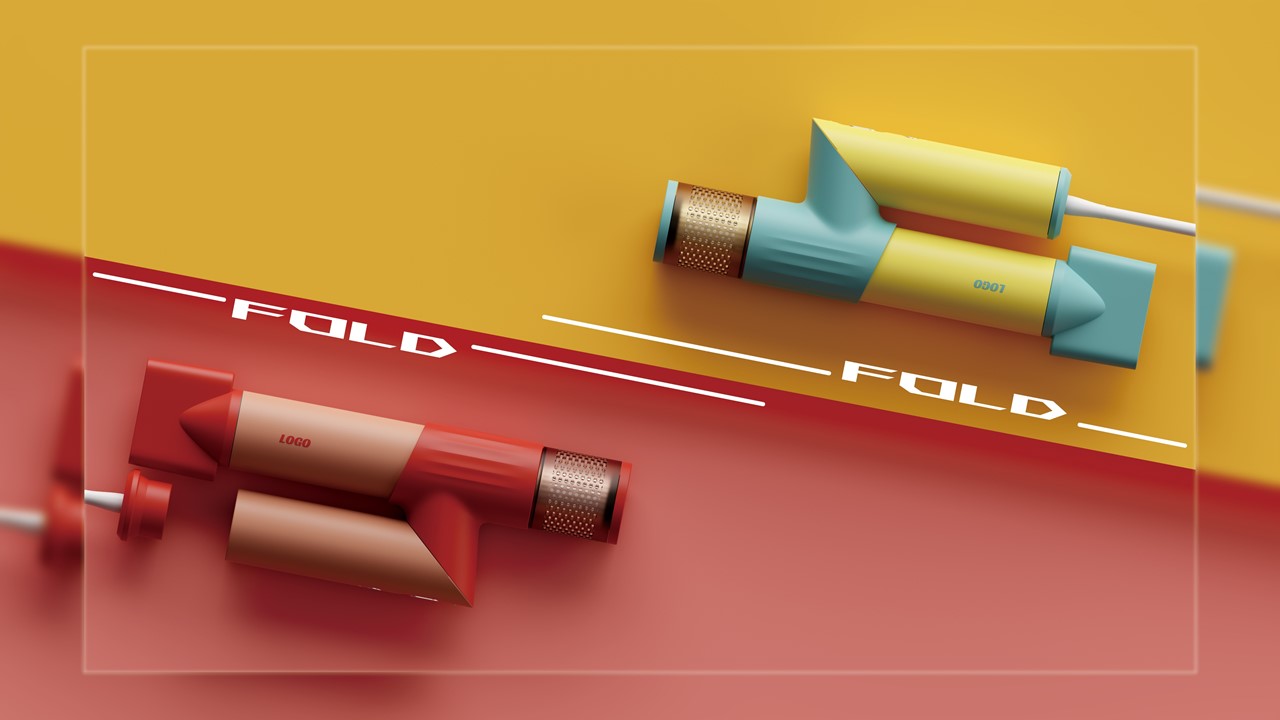 Consumer electronics，High speed hair dryer，European style，Minimalist，dopamine style，