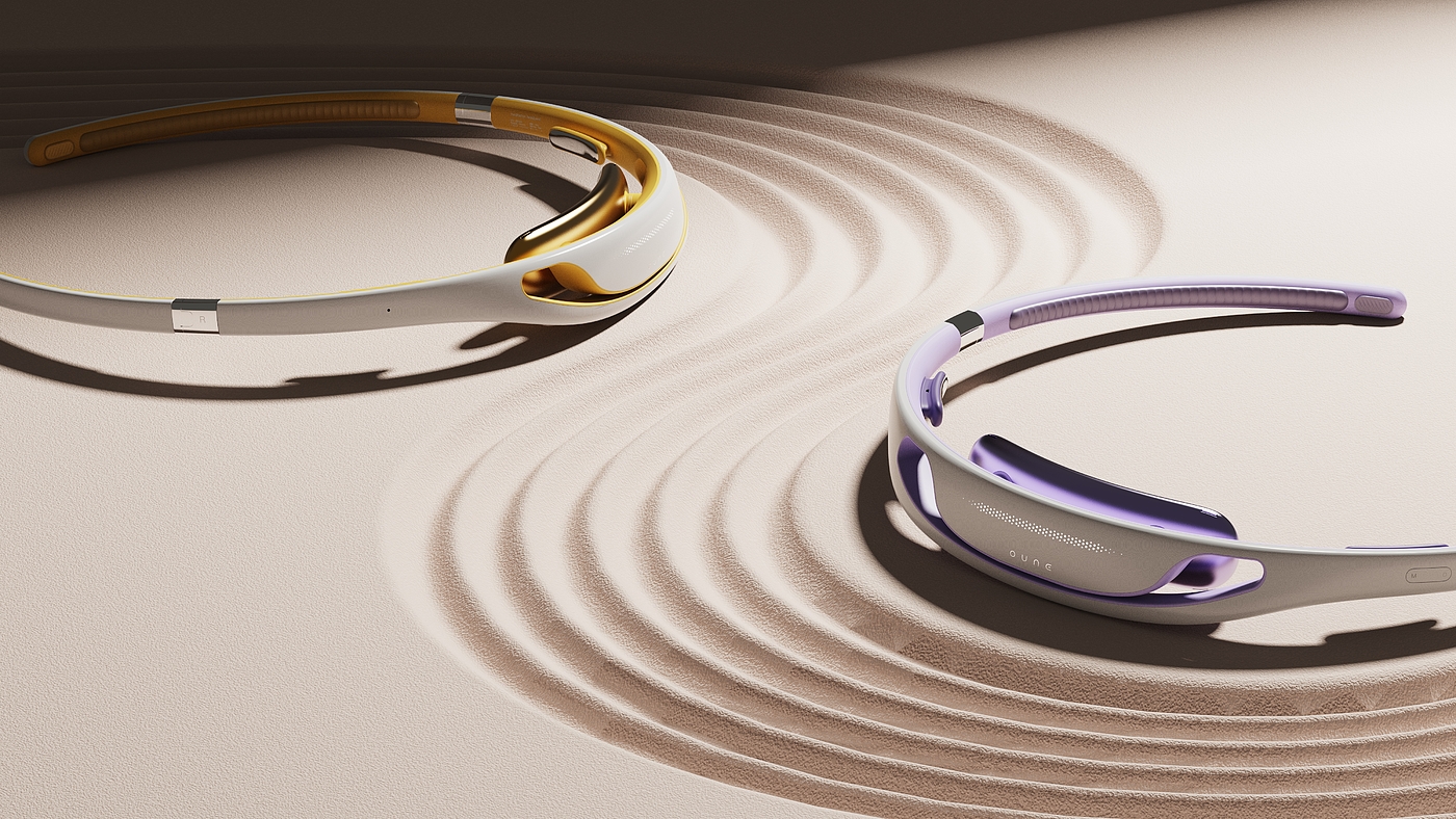 meditation，Bone conduction，Head ring，industrial design，product design，3c，