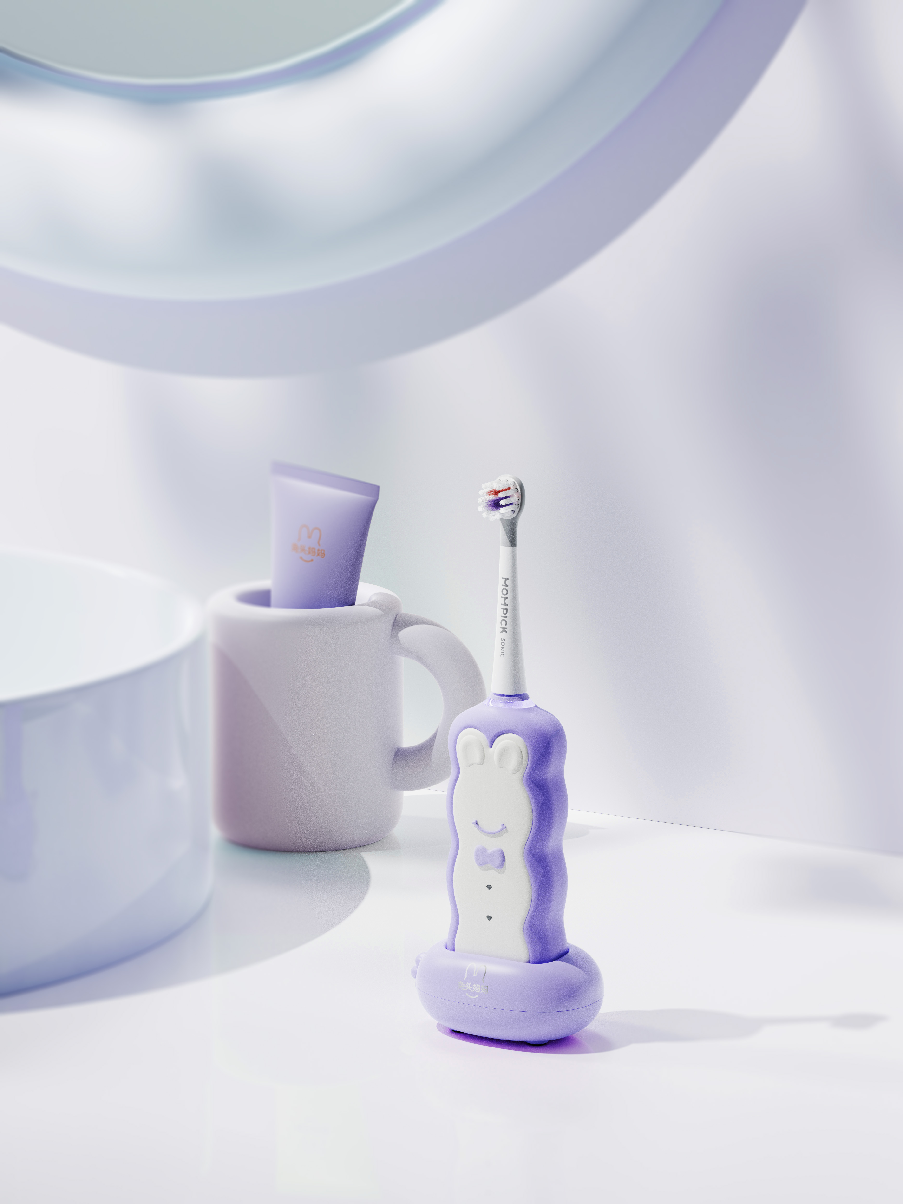 Children's toothbrush，Electric toothbrush，Mother Rabbit Head，Children's products，toothbrush，Child care，