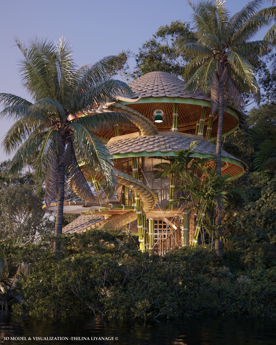 Architectural design，villa，Dragon Villa，