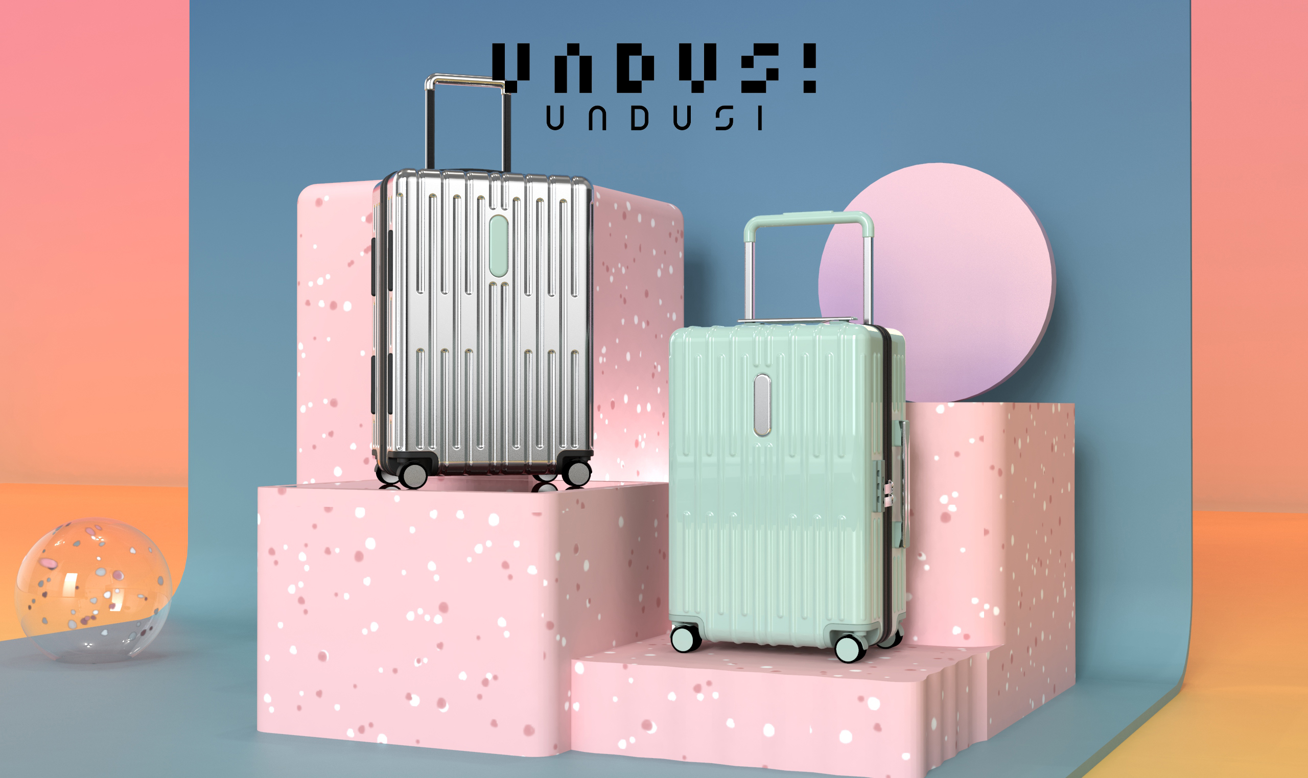 dopamine，summer，trend，trunk，Draw bar box，modeling，Render，