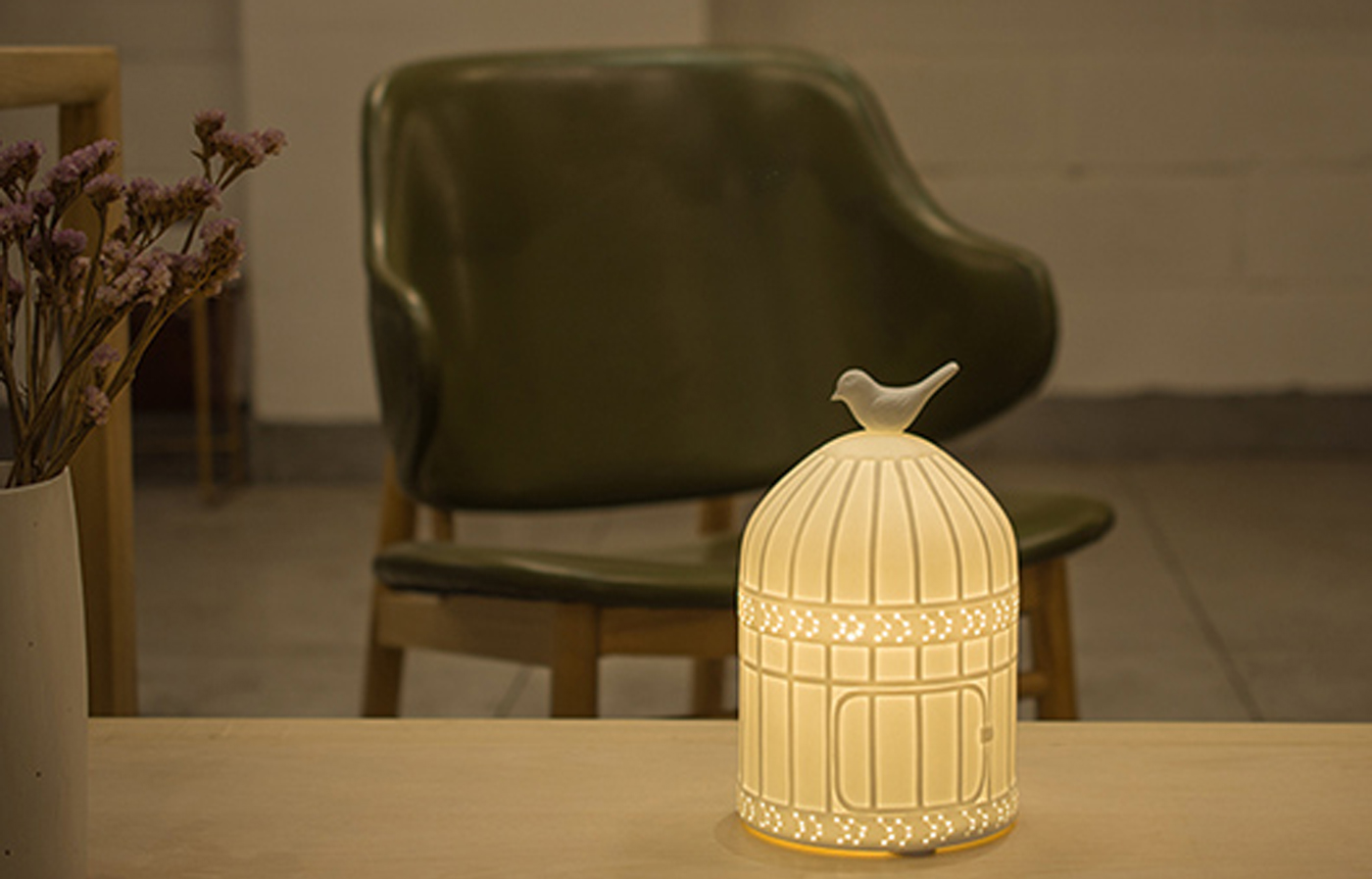 cozy，Night light，Chinese style，Golden bird cage，Little bird，