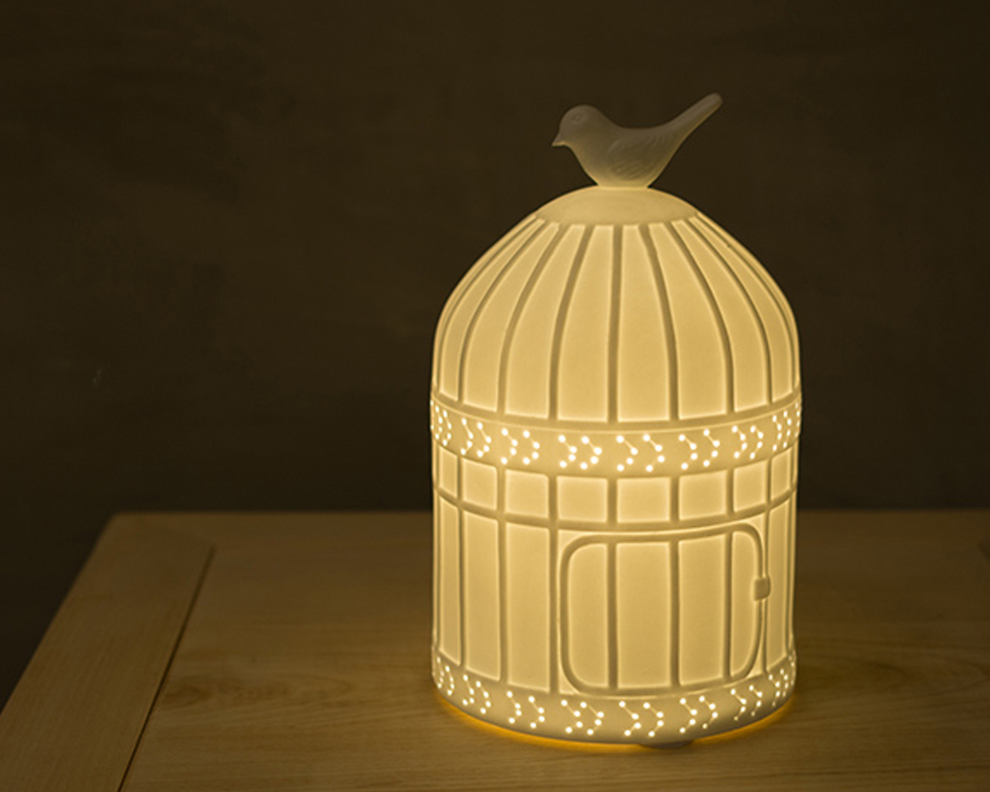 cozy，Night light，Chinese style，Golden bird cage，Little bird，