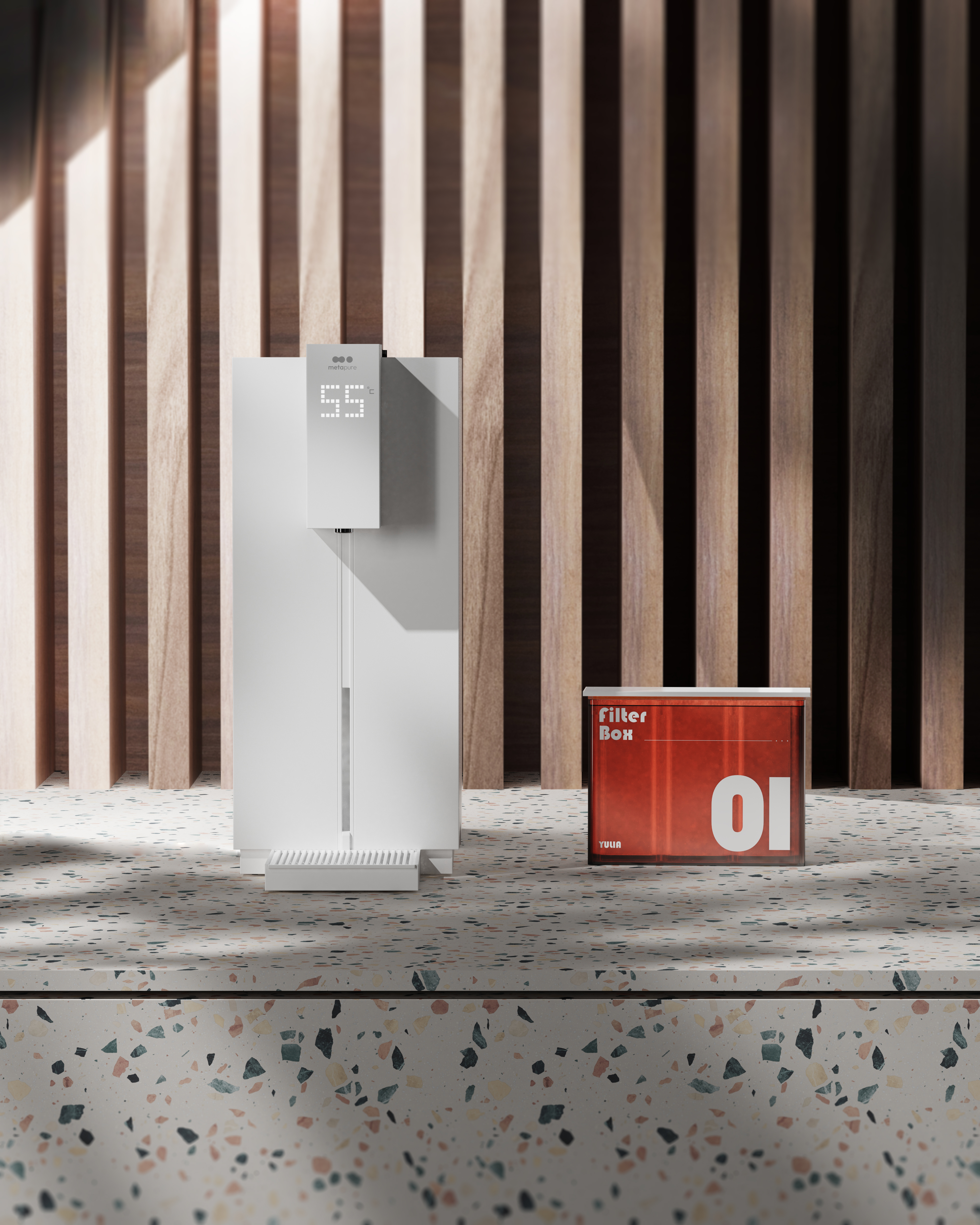 product design，household electrical appliances，Water purifier，Instant hot water dispenser，Water dispenser，filter，if，Korean design，