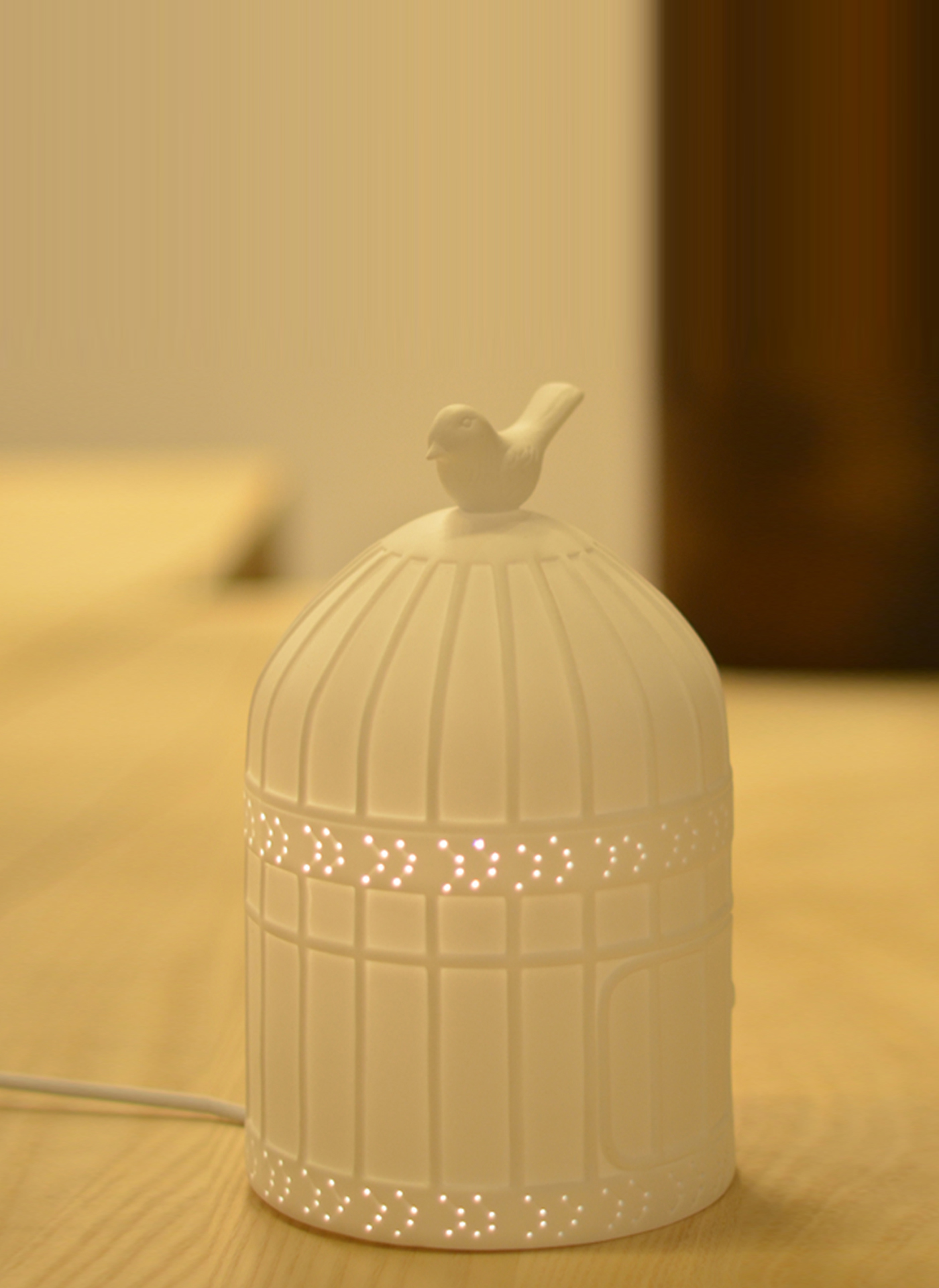 cozy，Night light，Chinese style，Golden bird cage，Little bird，