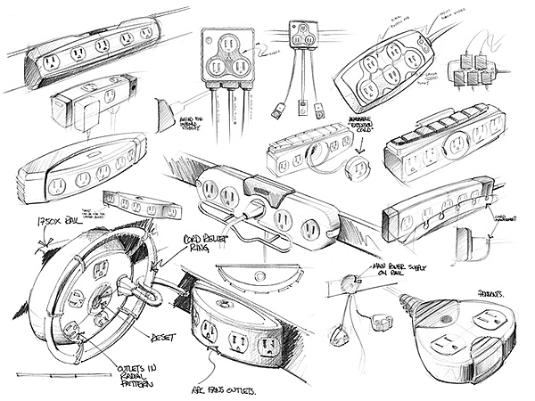 工业设计，产品设计，充电，插线板，