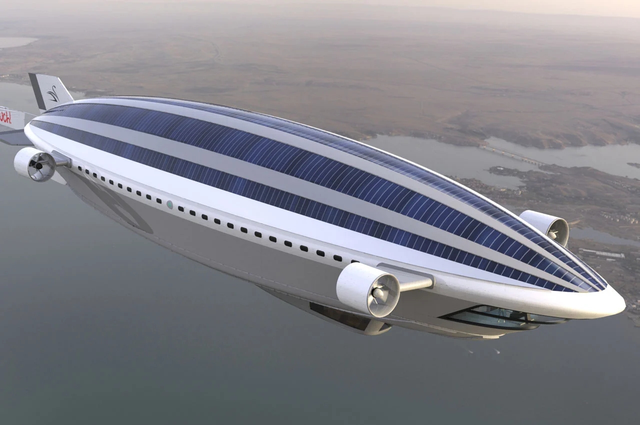 separated airship，Electric engine，Carbon fiber quilting structure，