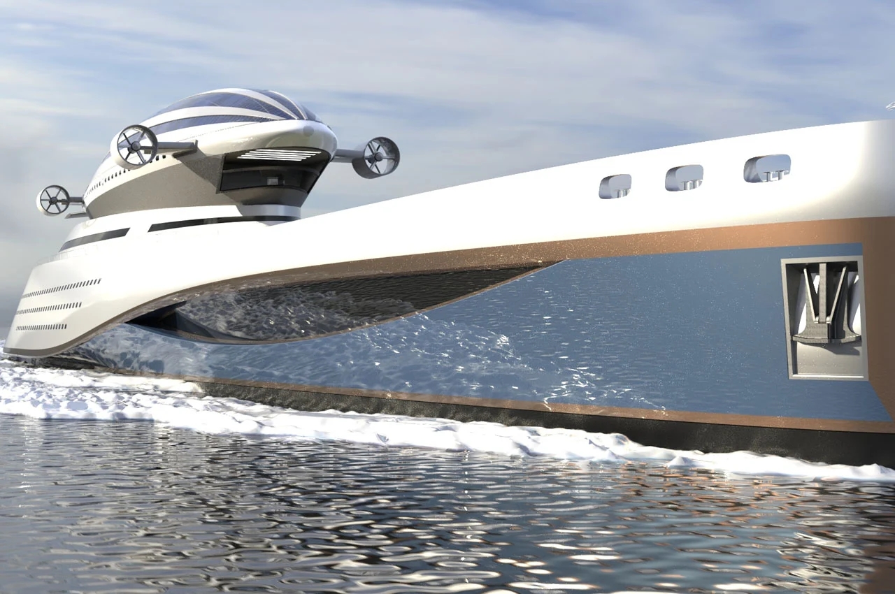 separated airship，Electric engine，Carbon fiber quilting structure，