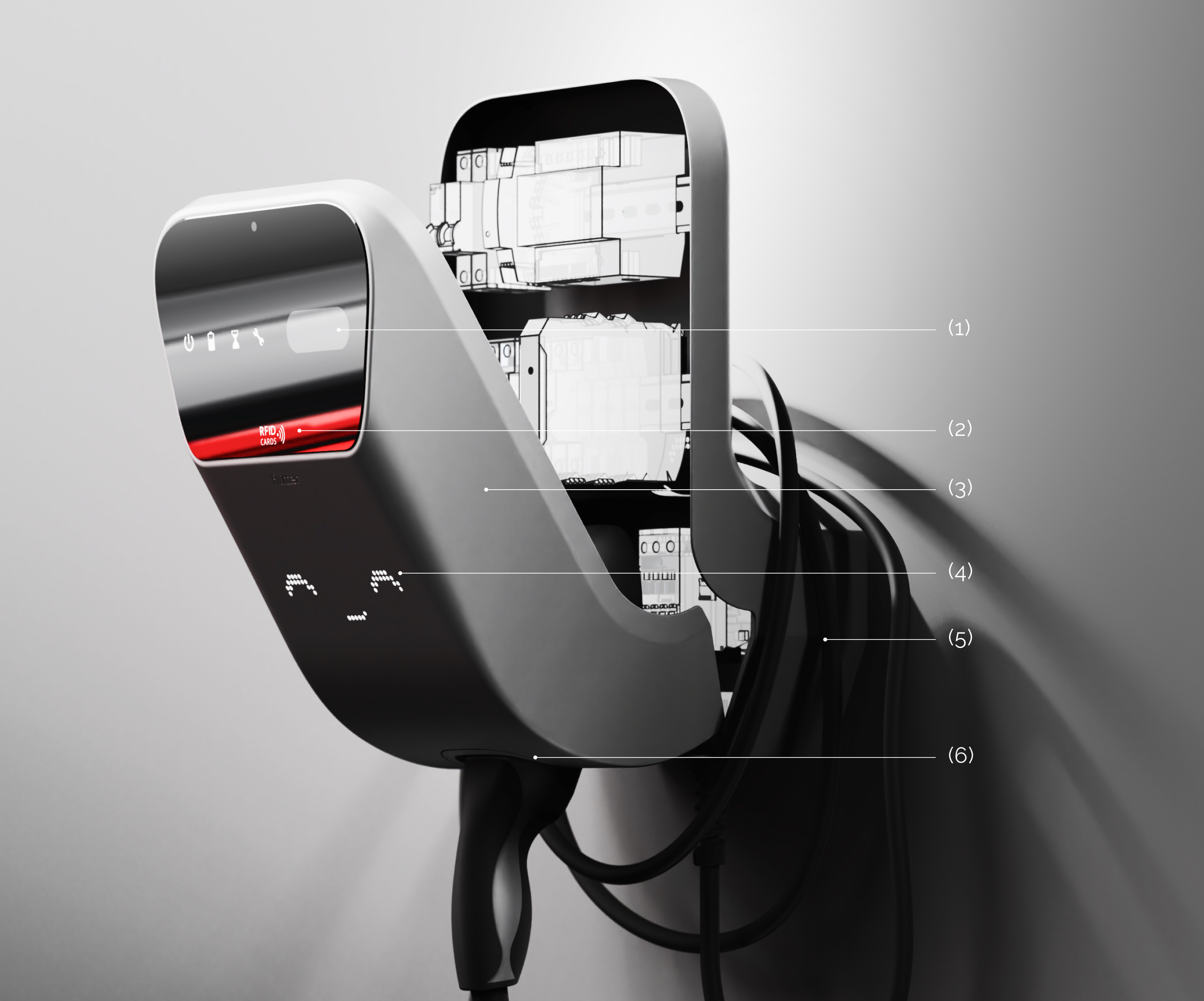 Electric vehicle charging station，KVITTER，EV Charger，
