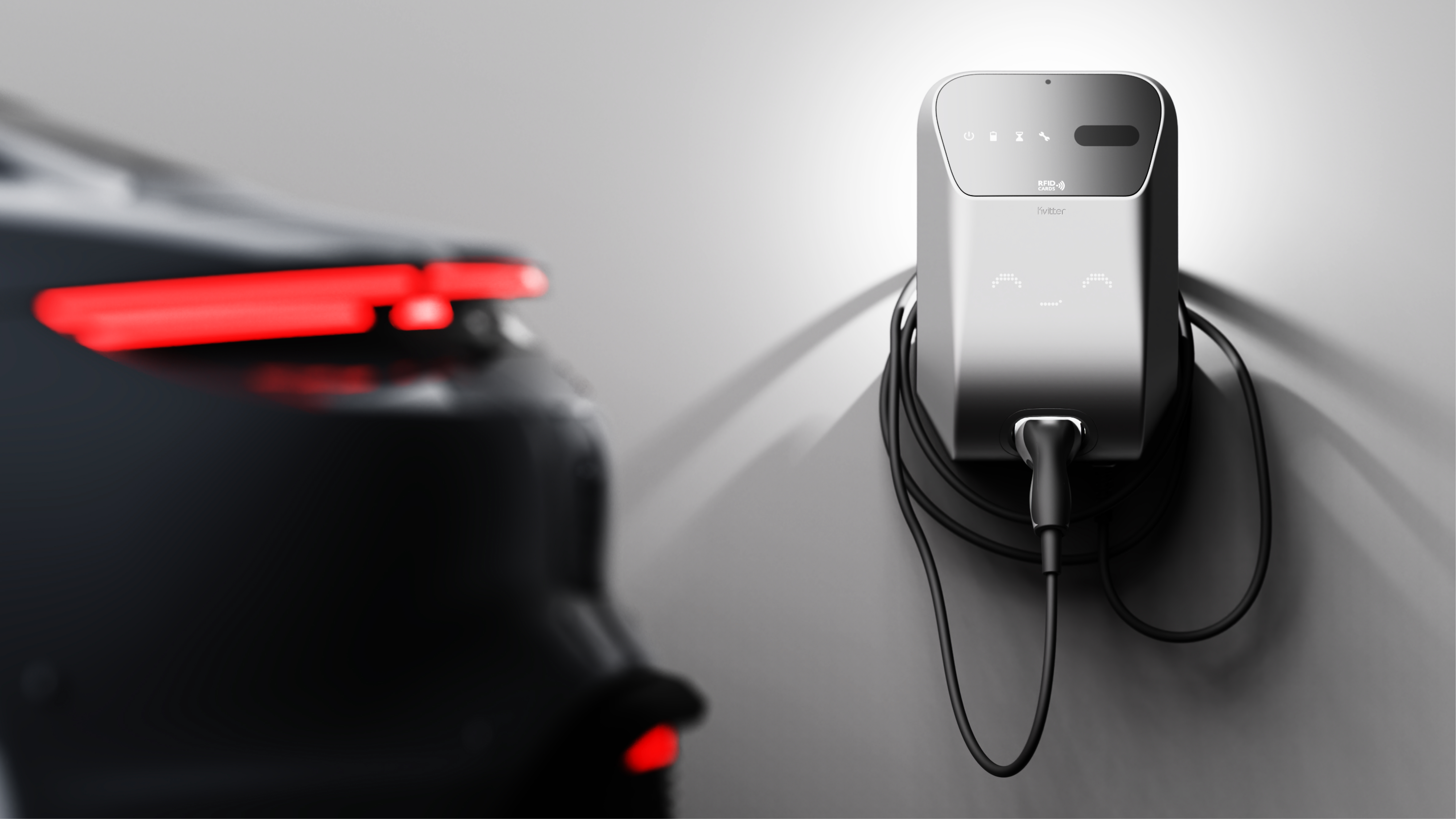 Electric vehicle charging station，KVITTER，EV Charger，