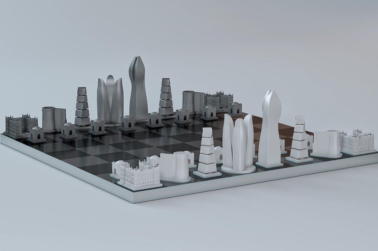 国际象棋，产品设计，建筑，微型城市景观，